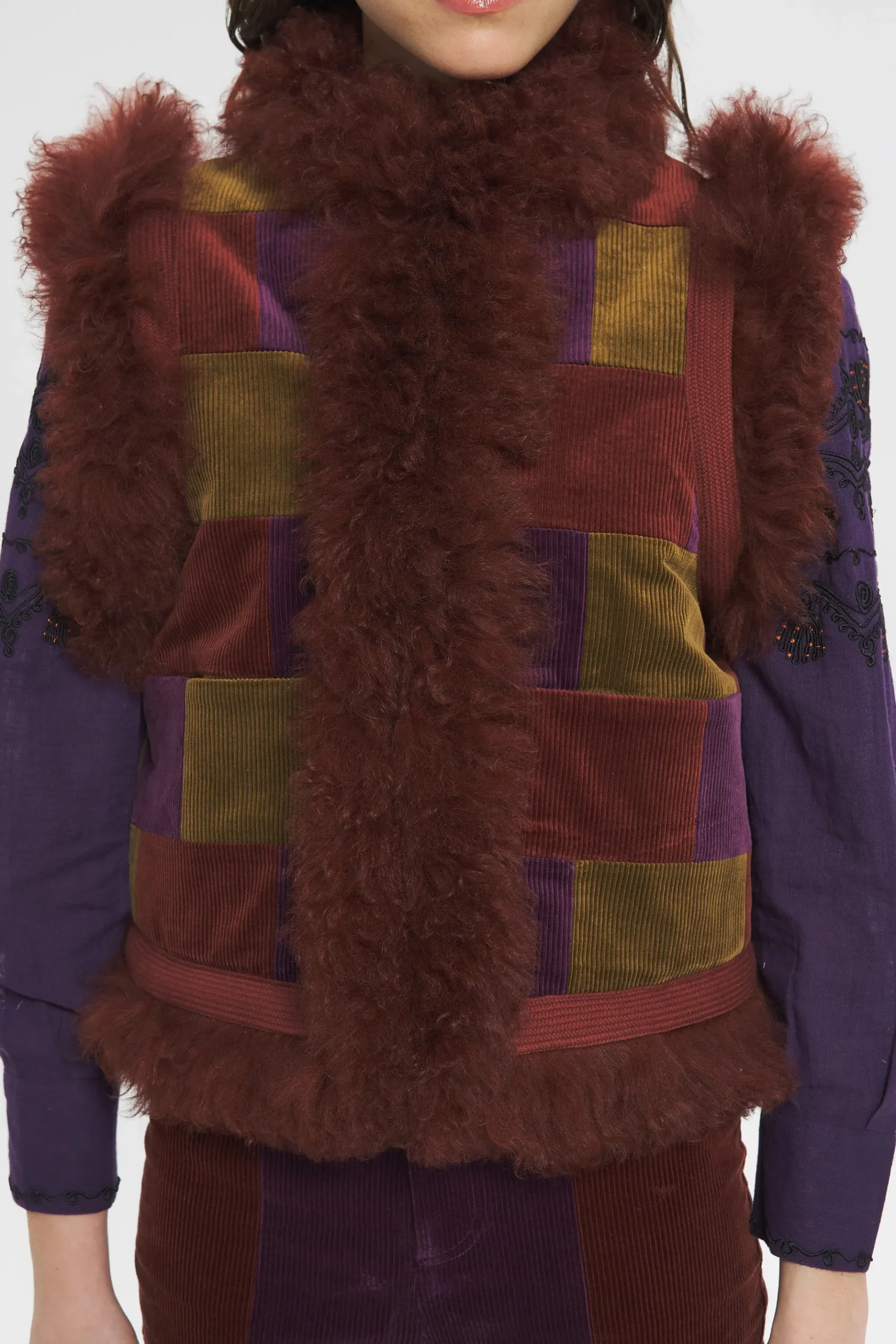 ANTIK BATIK Rusty Gilet Red Outlet
