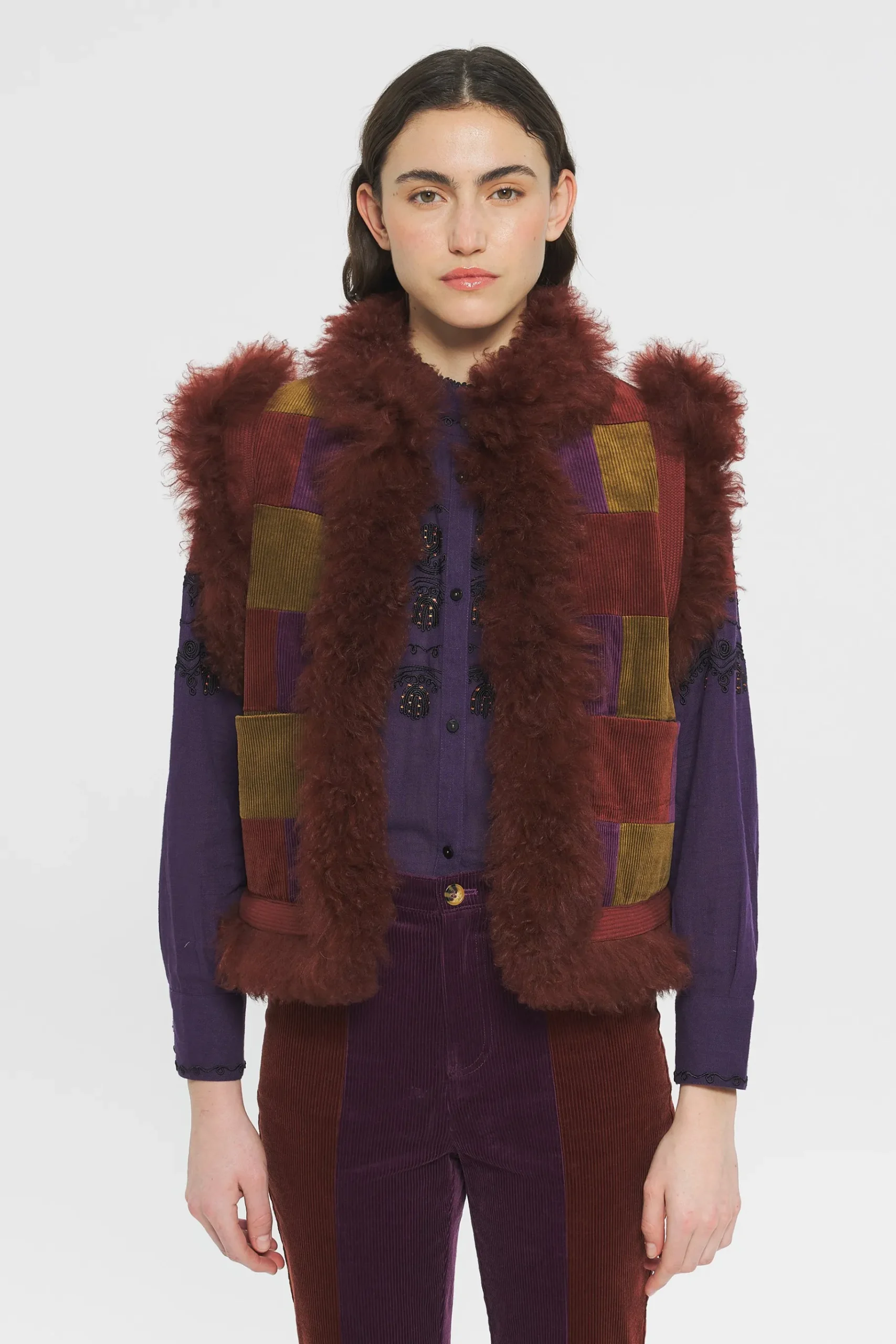 ANTIK BATIK Rusty Gilet Red Outlet