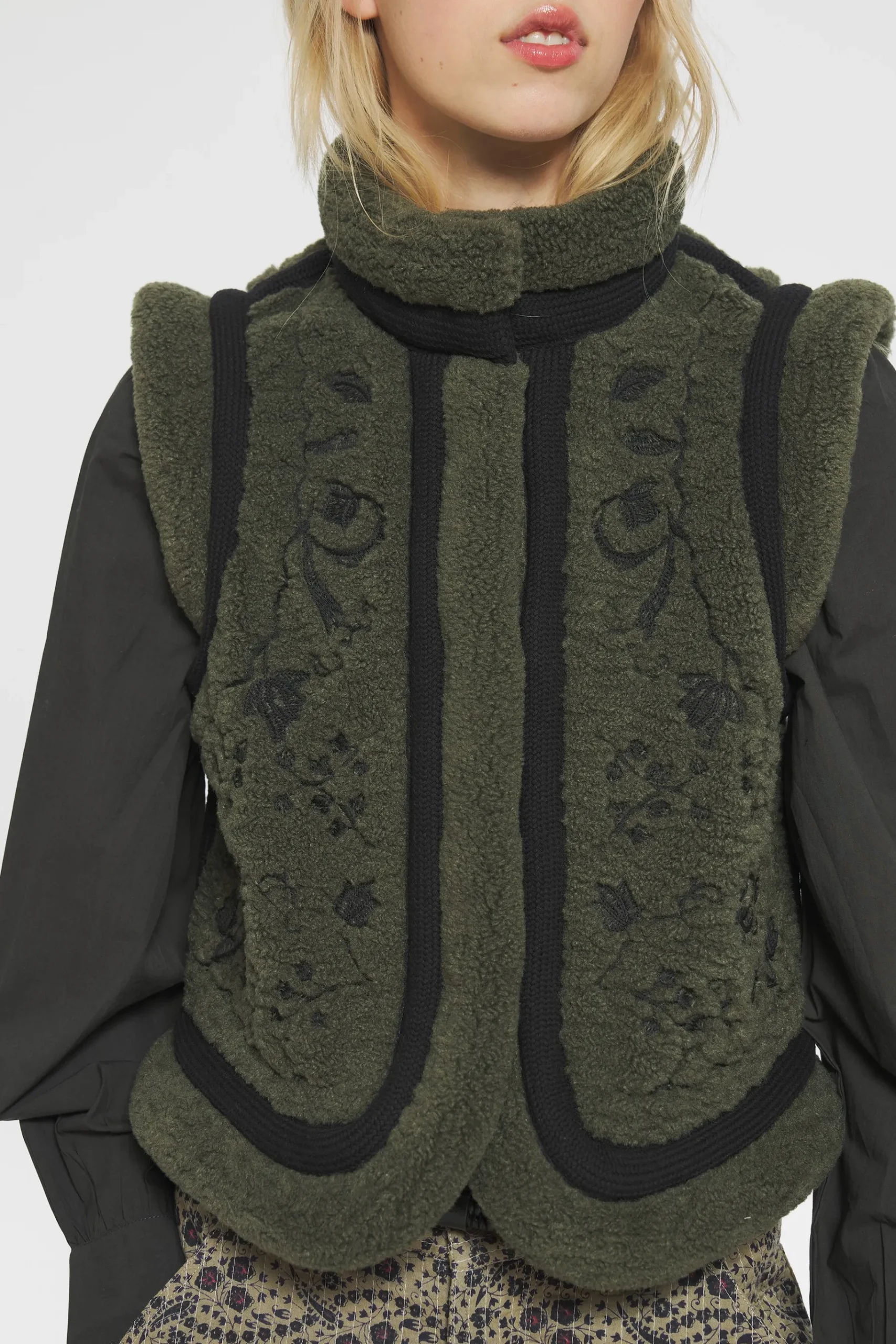 ANTIK BATIK Saliba Embroidered gilet Green Flash Sale