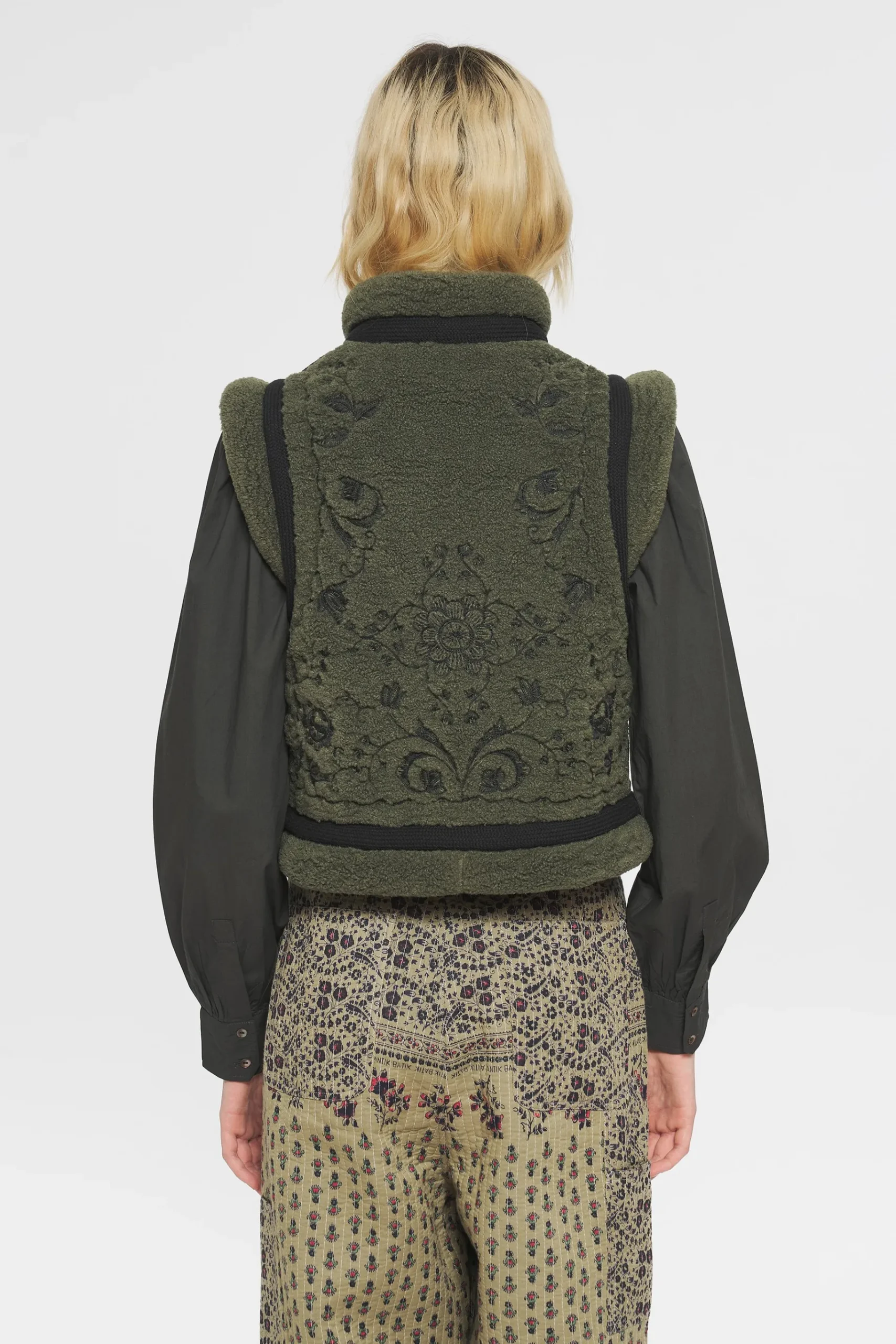 ANTIK BATIK Saliba Embroidered gilet Green Flash Sale