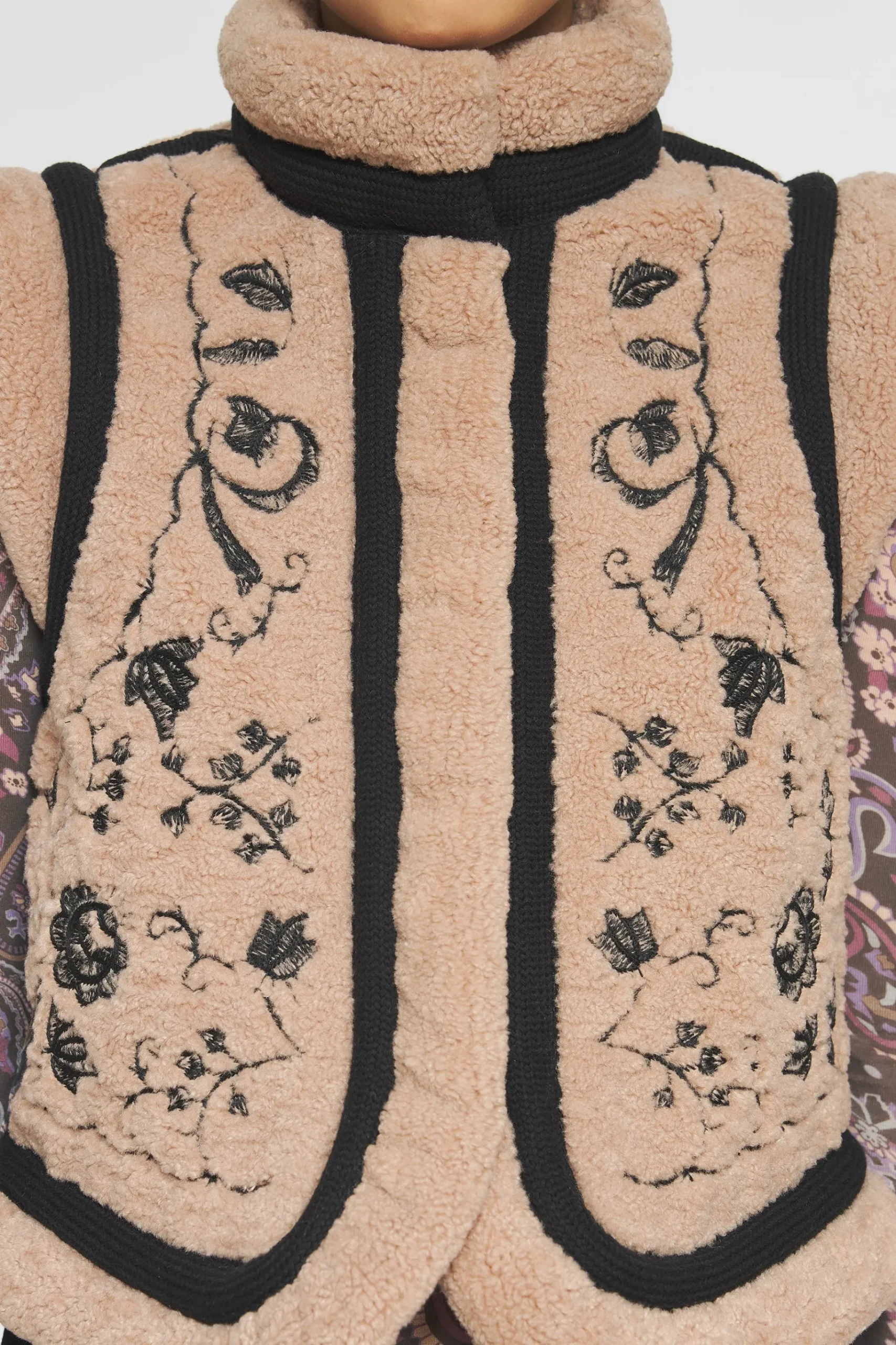 ANTIK BATIK Saliba Embroidered gilet Pink Clearance