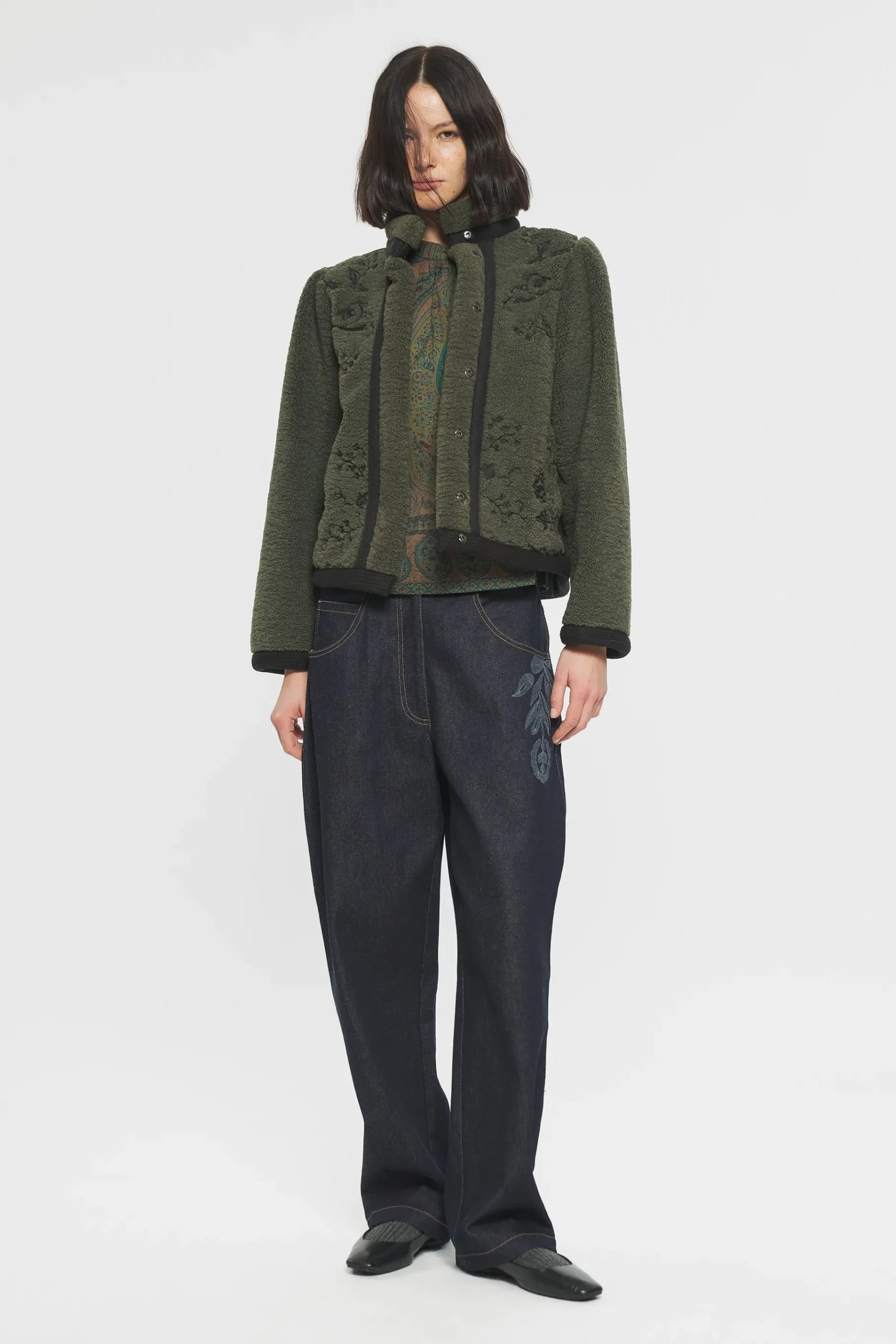 ANTIK BATIK Saliba Embroidered jacket Green Hot