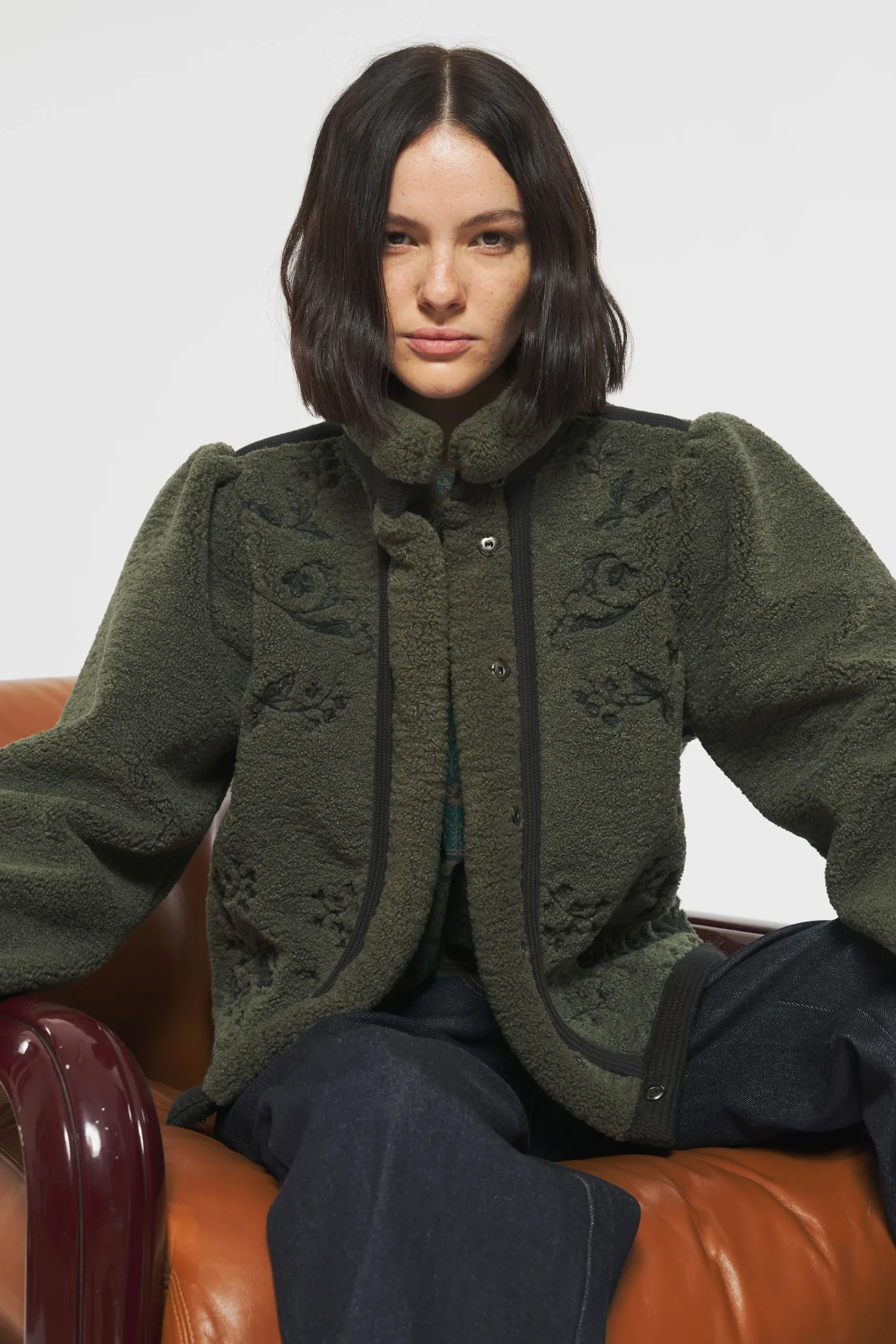 ANTIK BATIK Saliba Embroidered jacket Green Hot