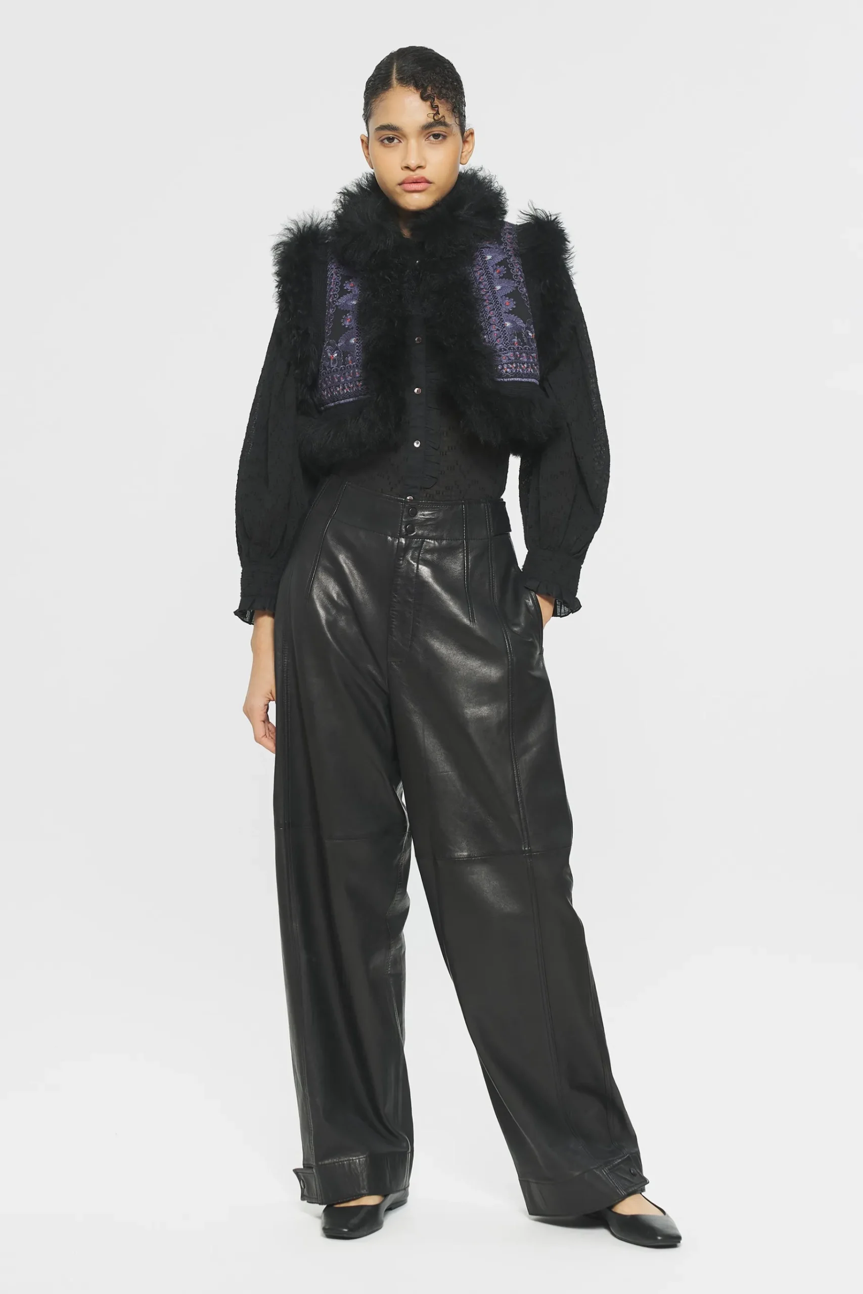 ANTIK BATIK Sandor Embroidered bolero Black Sale