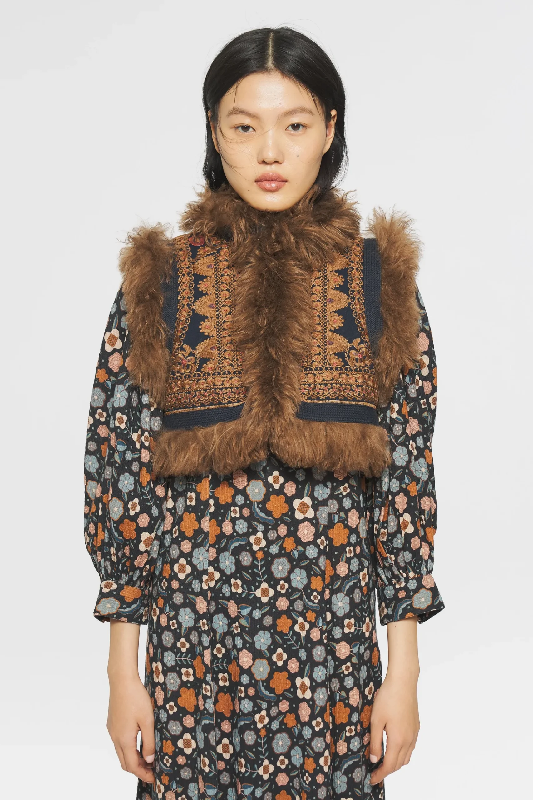 ANTIK BATIK Sandor Embroidered bolero Brown Outlet
