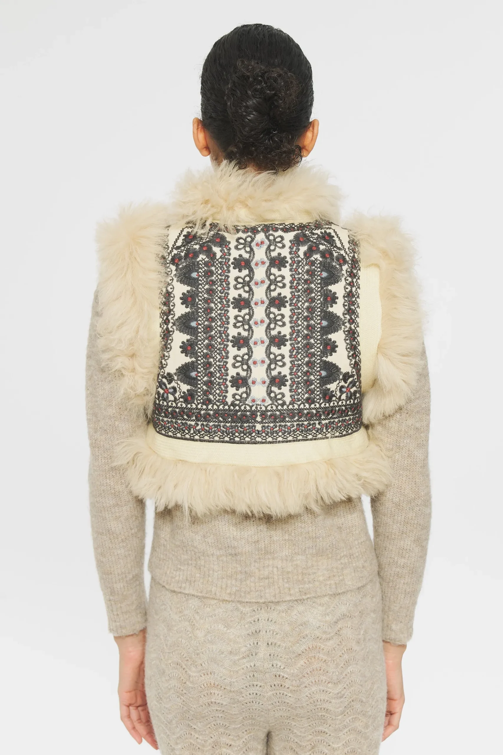 ANTIK BATIK Sandor Embroidered bolero Cream Outlet