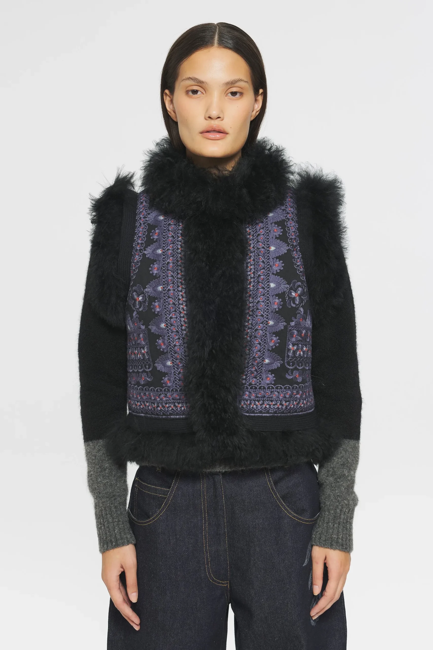 ANTIK BATIK Sandor Embroidered gilet Black Best Sale