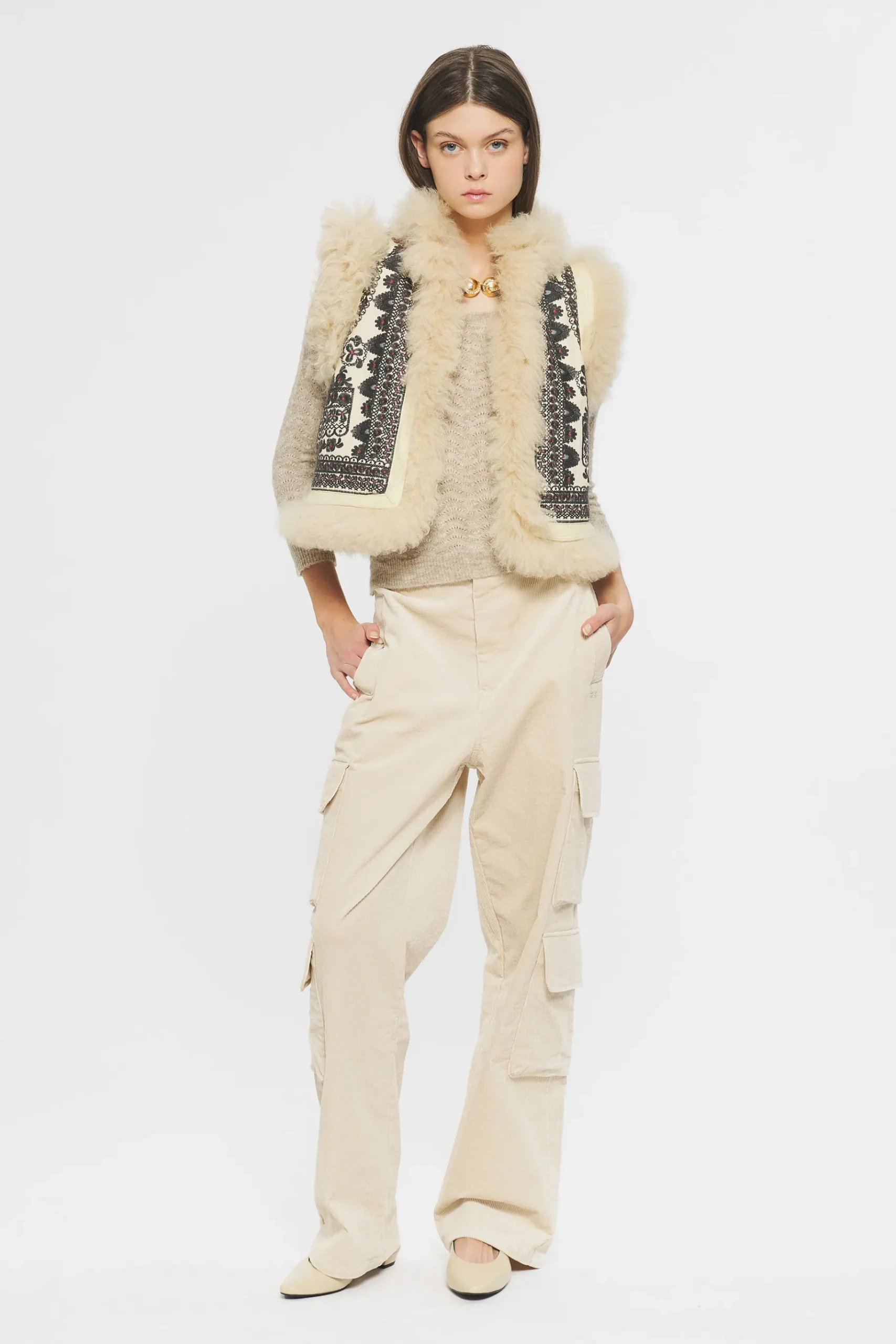 ANTIK BATIK Sandor Embroidered gilet Multico New