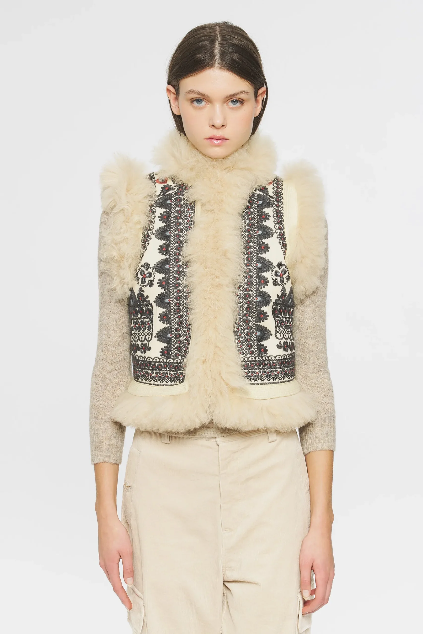 ANTIK BATIK Sandor Embroidered gilet Multico New