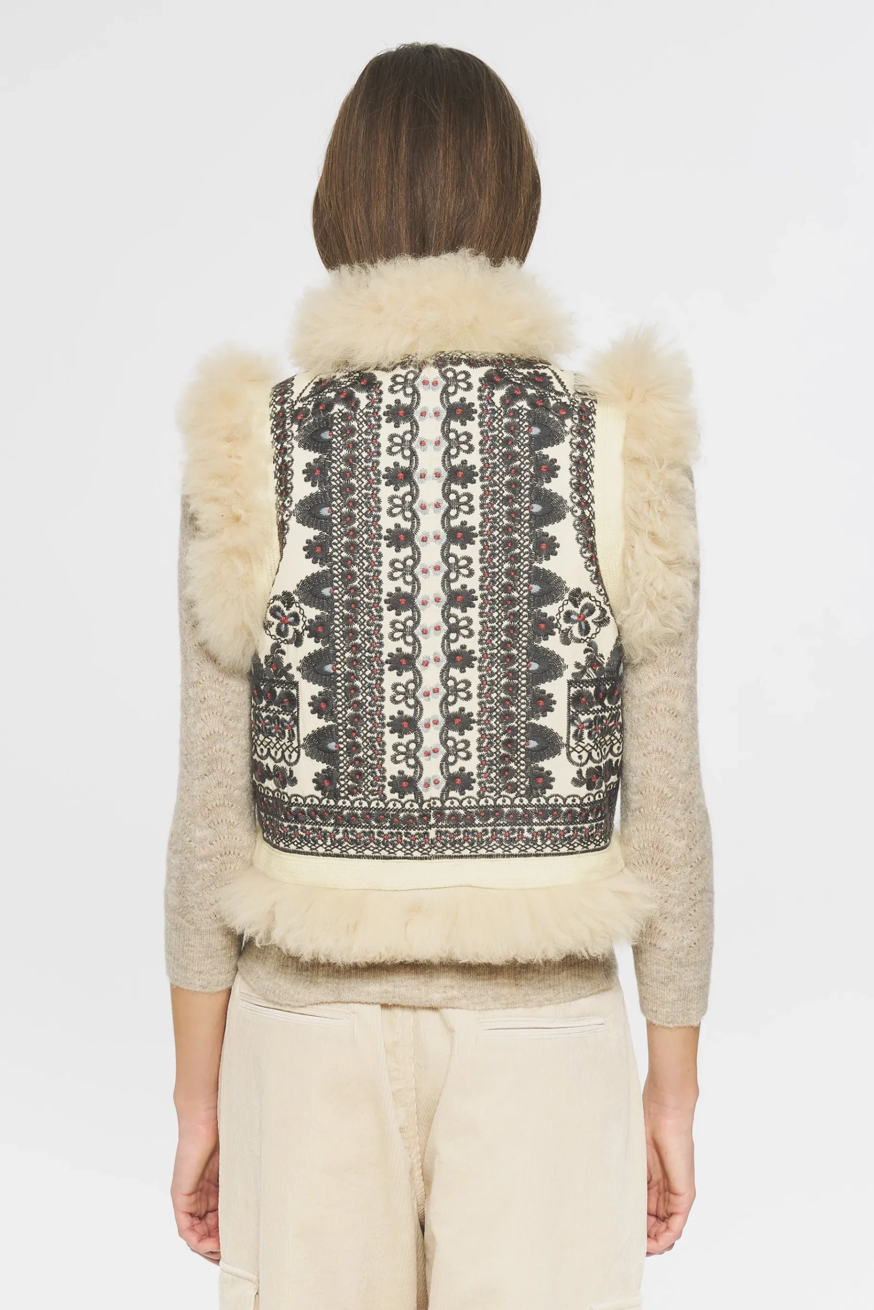 ANTIK BATIK Sandor Embroidered gilet Multico New