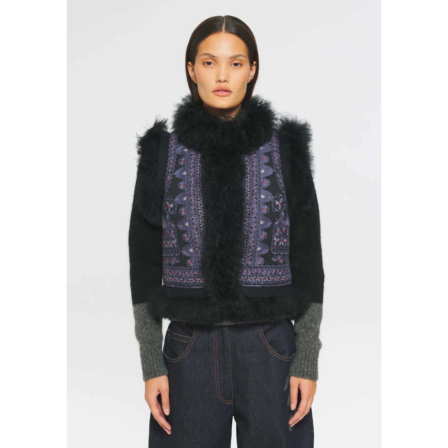 ANTIK BATIK Sandor Embroidered gilet Black Best Sale