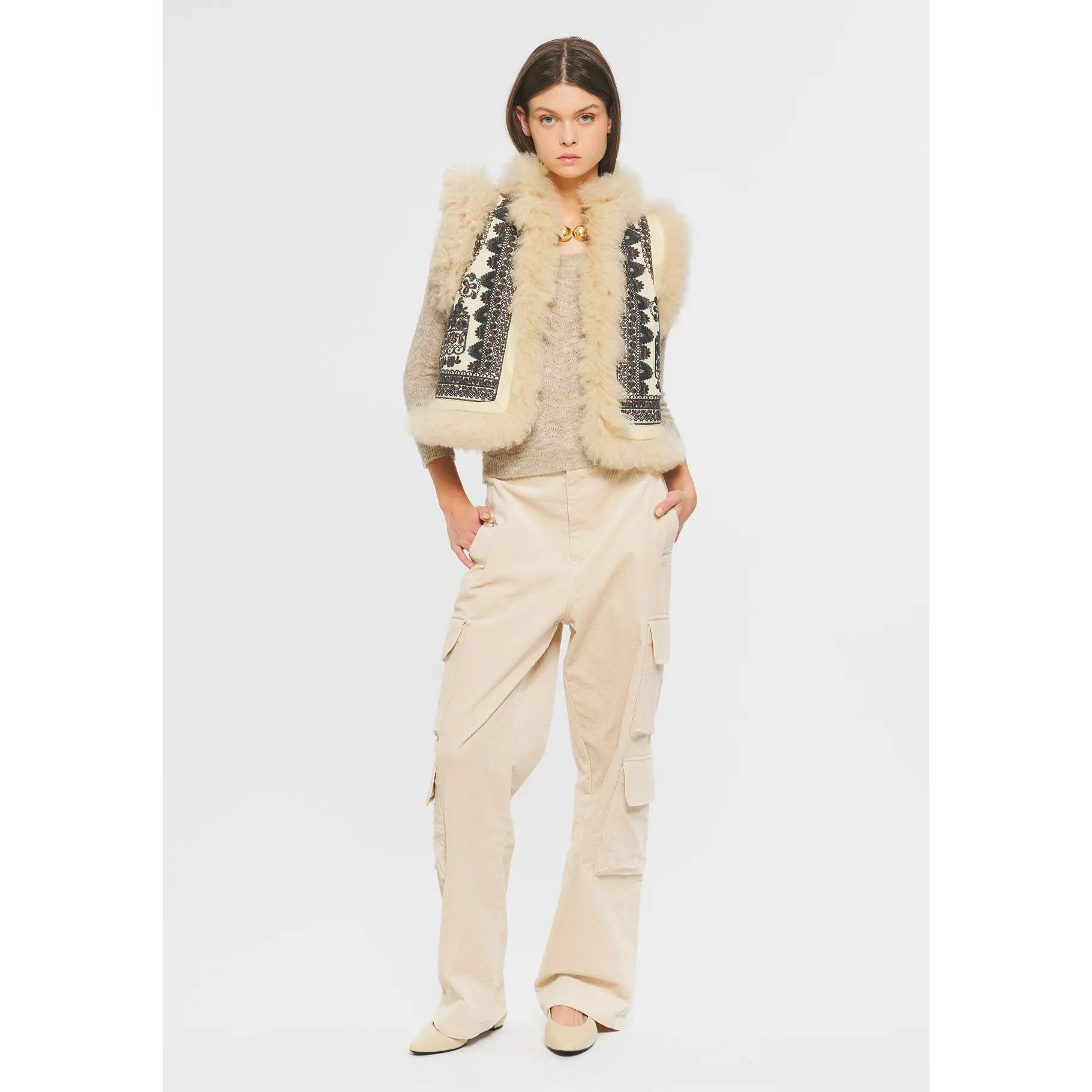 ANTIK BATIK Sandor Embroidered gilet Multico New