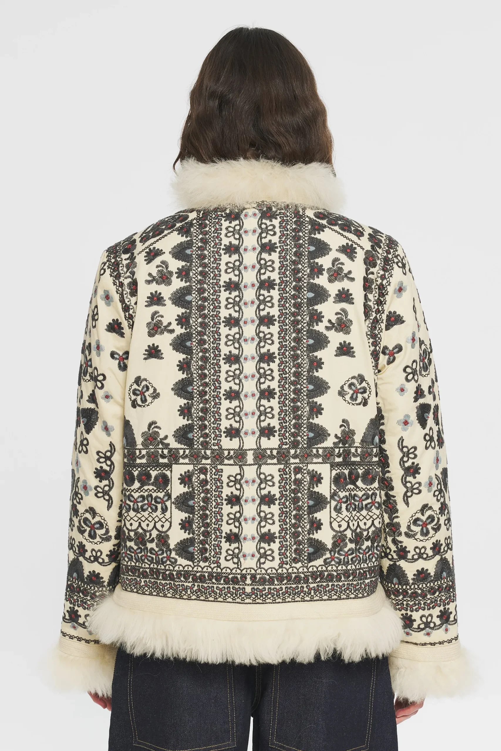 ANTIK BATIK Sandor Embroidered jacket Cream Fashion