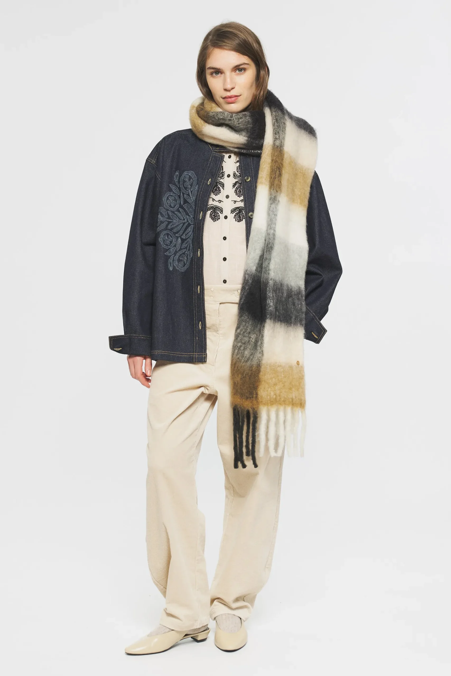 ANTIK BATIK Scarves Scarf Brown Shop
