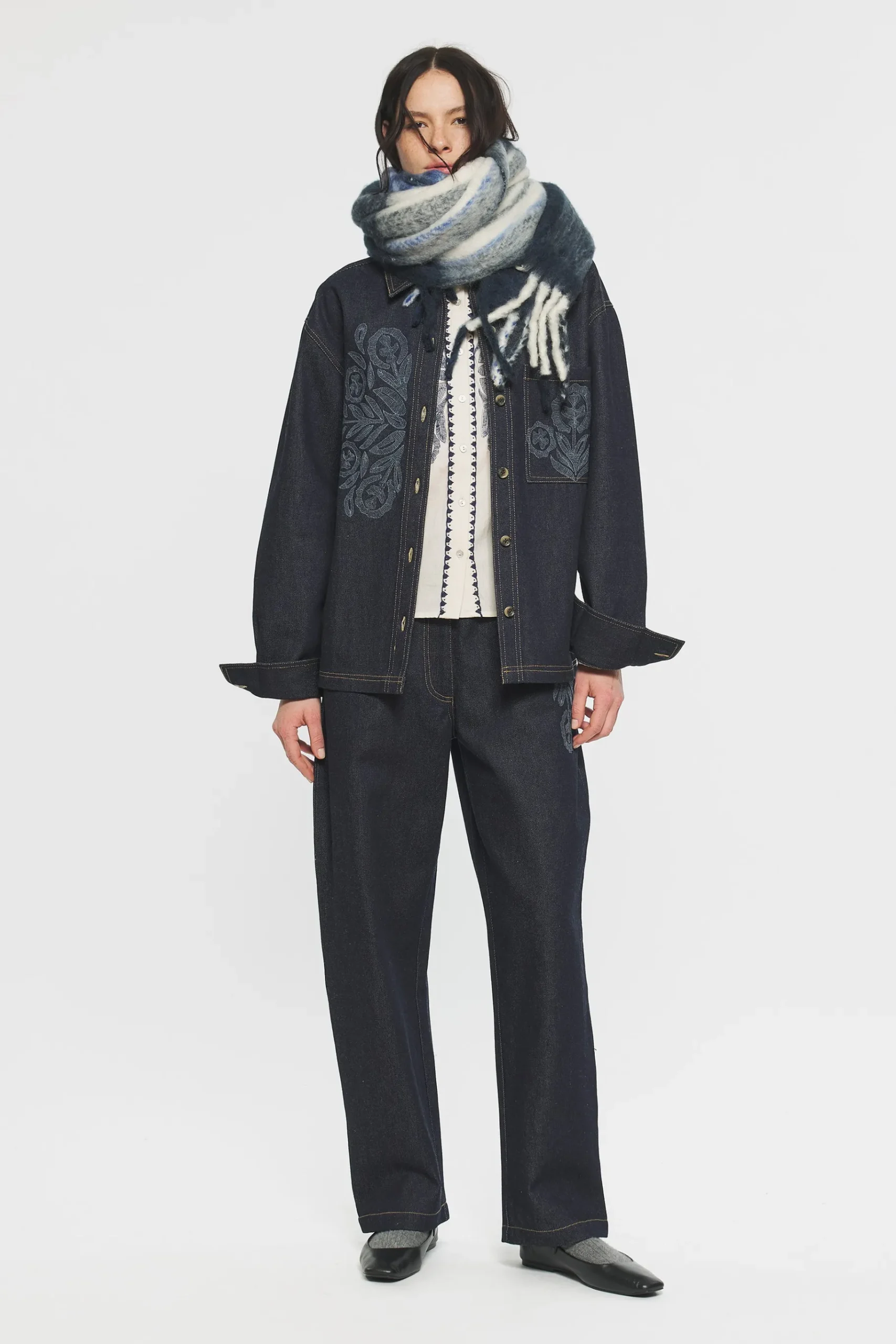 ANTIK BATIK Scarves Scarf Black Fashion