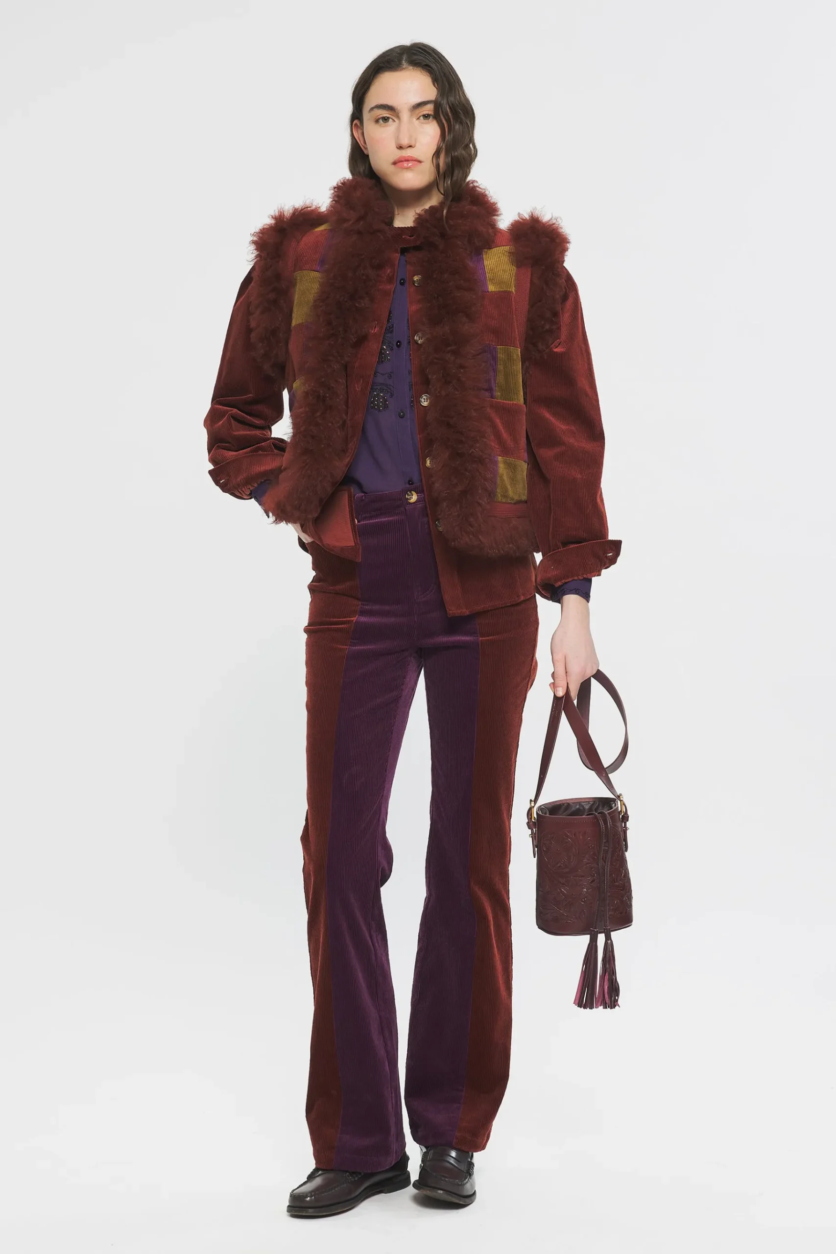 ANTIK BATIK Small bag Saigon Burgundy Outlet