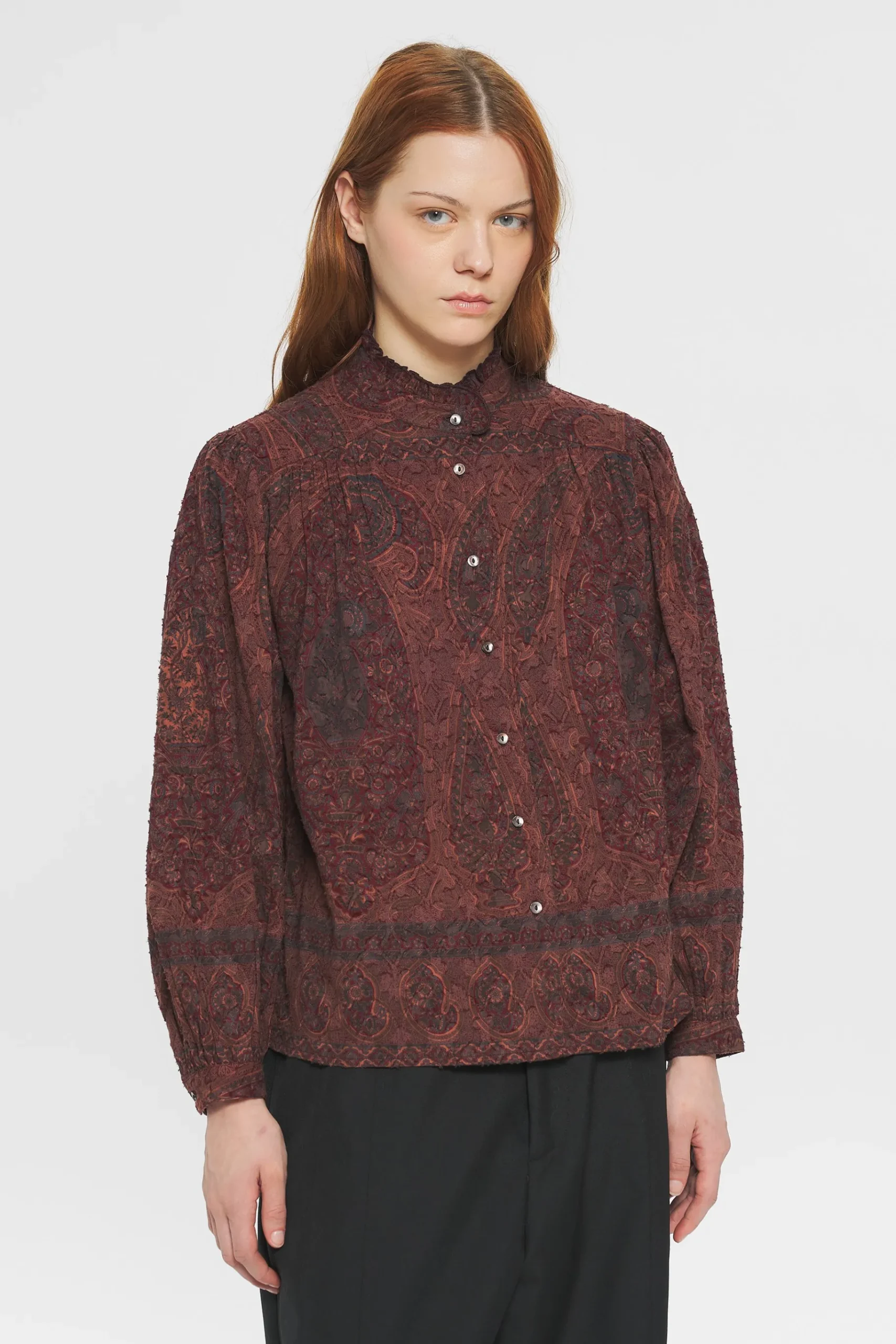 ANTIK BATIK Tajaro Blouse Red Best Sale