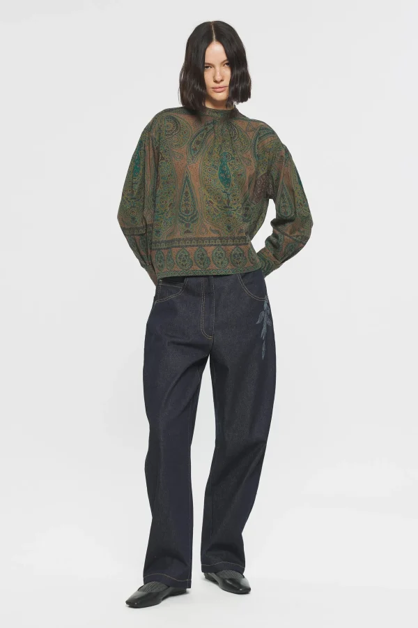 ANTIK BATIK Tajaro Blouse Green Store