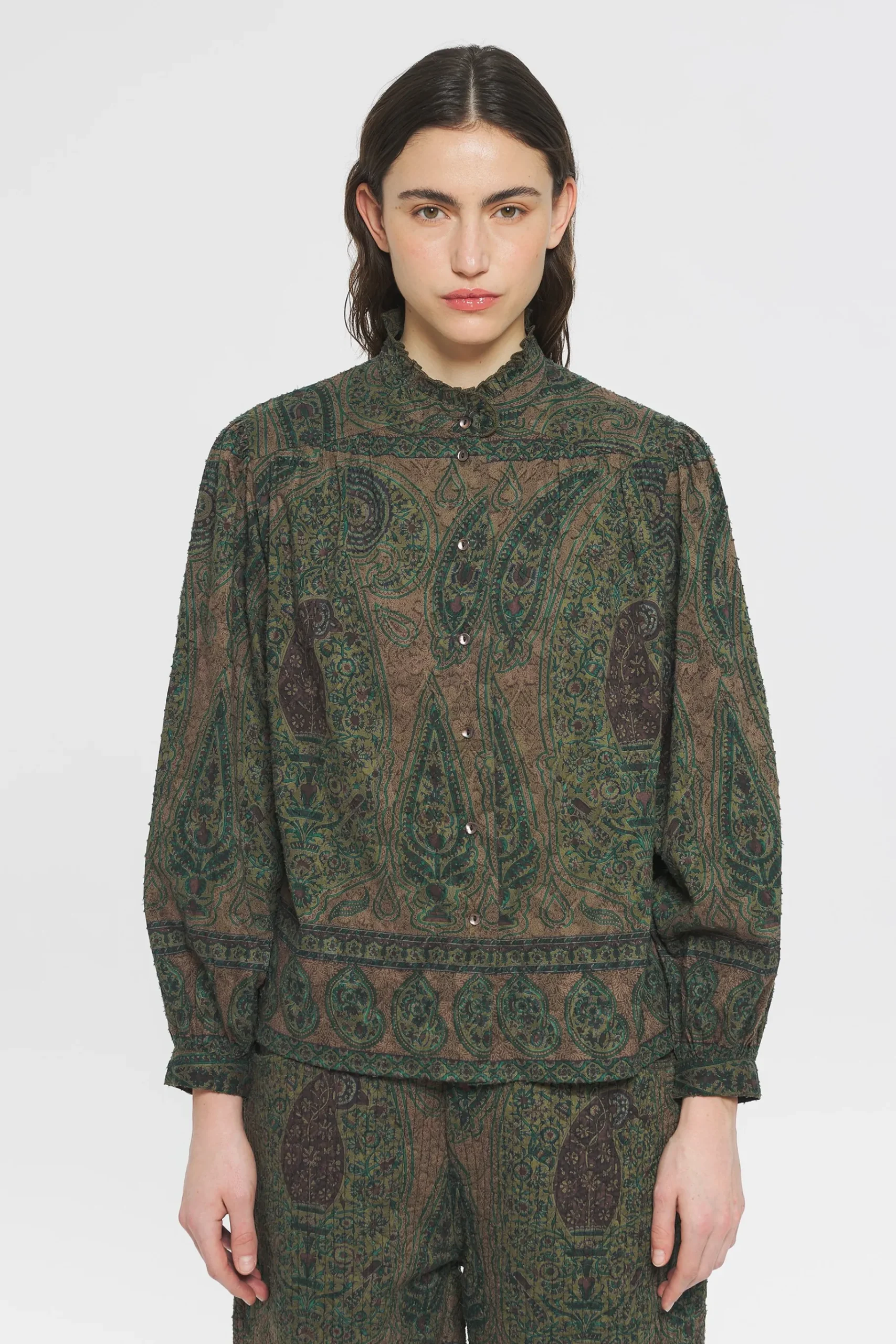 ANTIK BATIK Tajaro Blouse Green Cheap