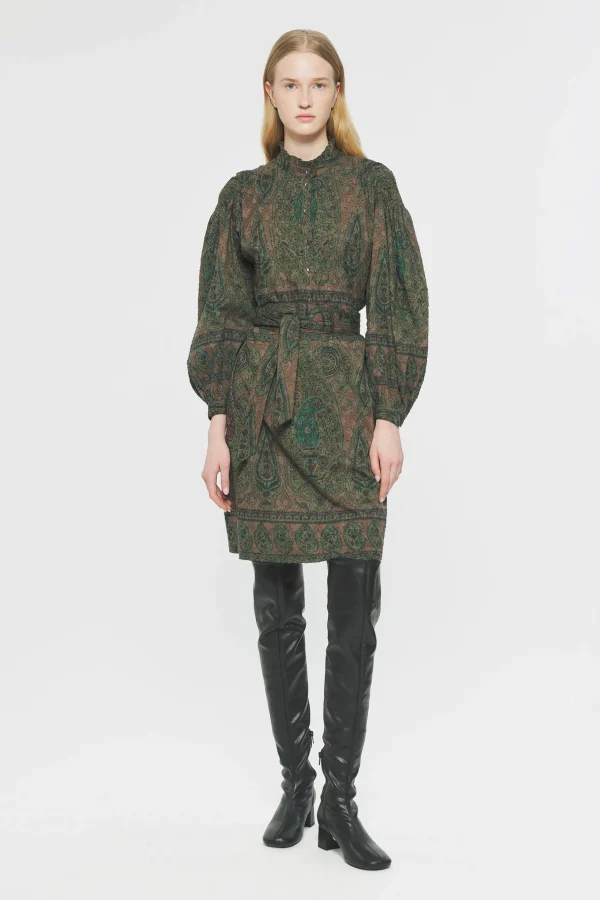 ANTIK BATIK Tajaro Dress Green Best Sale