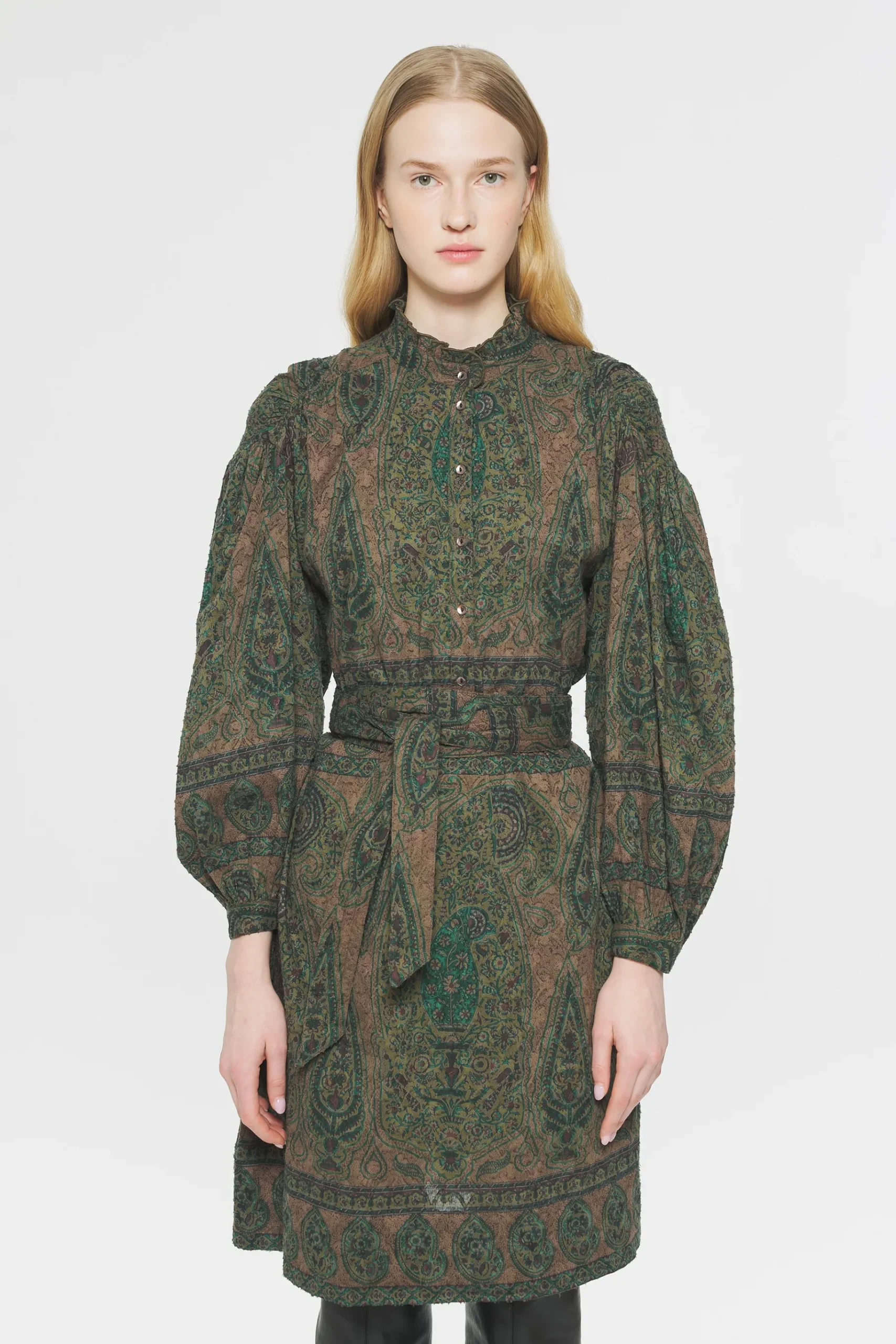 ANTIK BATIK Tajaro Dress Green Best Sale