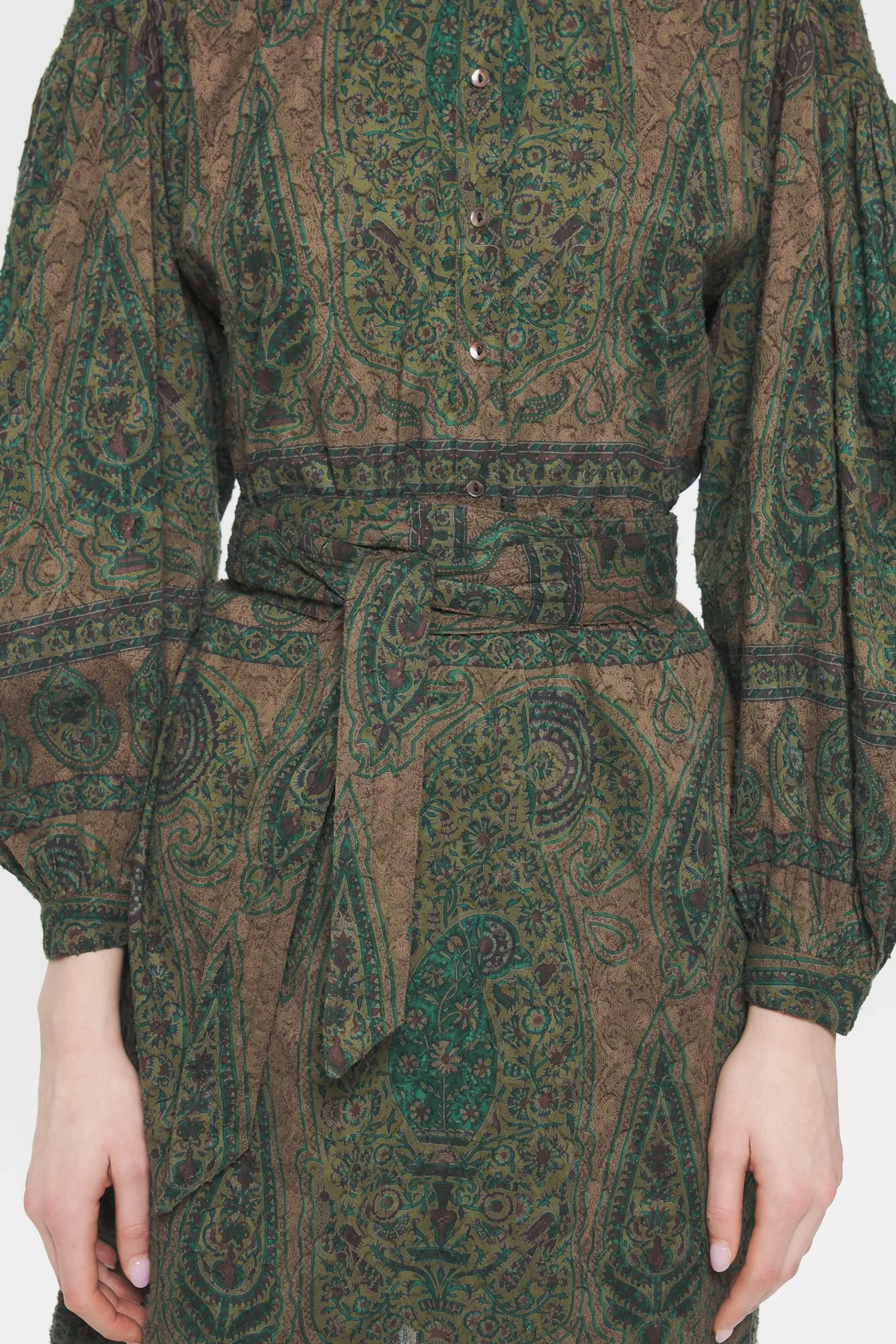 ANTIK BATIK Tajaro Dress Green Best Sale