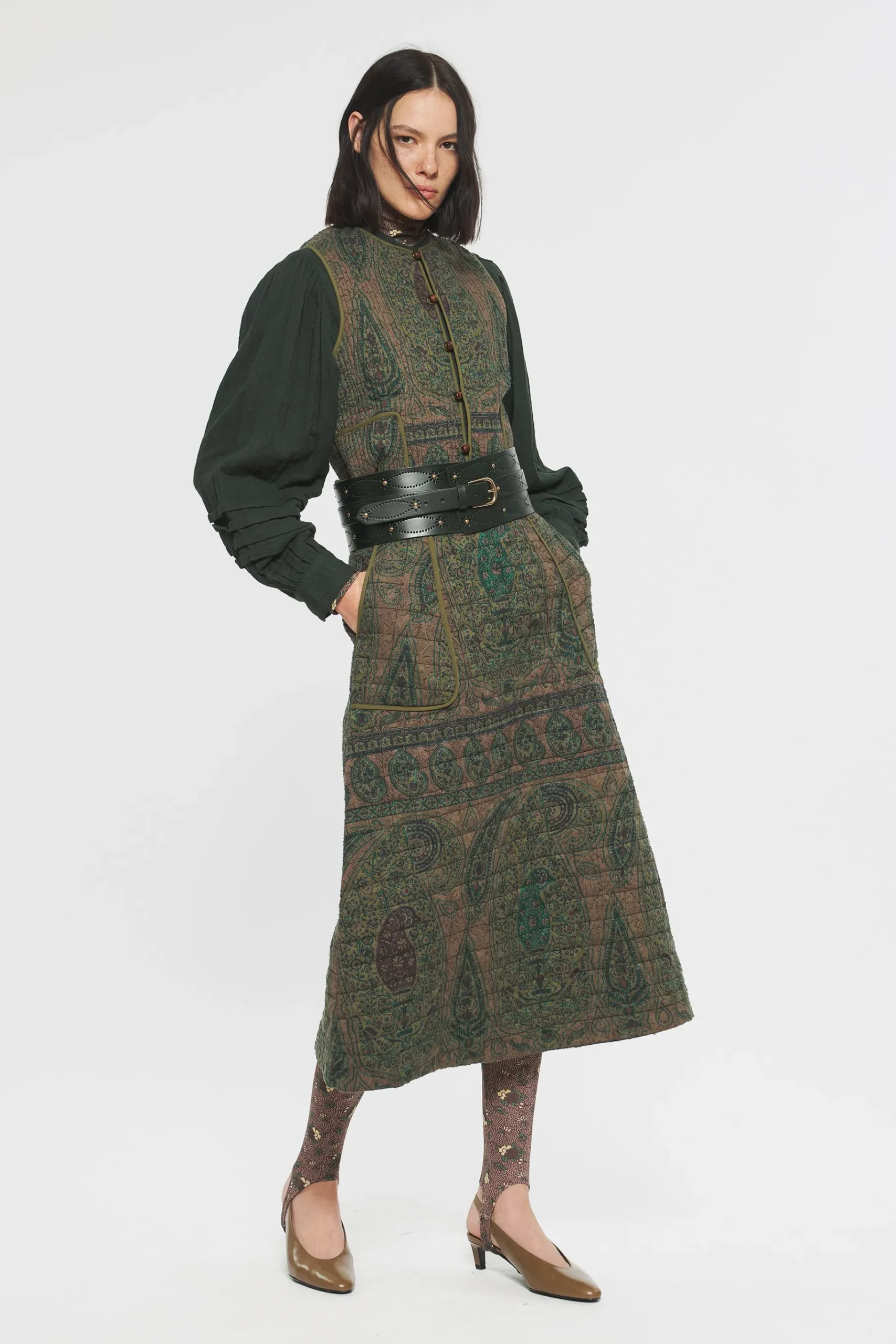 ANTIK BATIK Tajaro Gilet Green Online