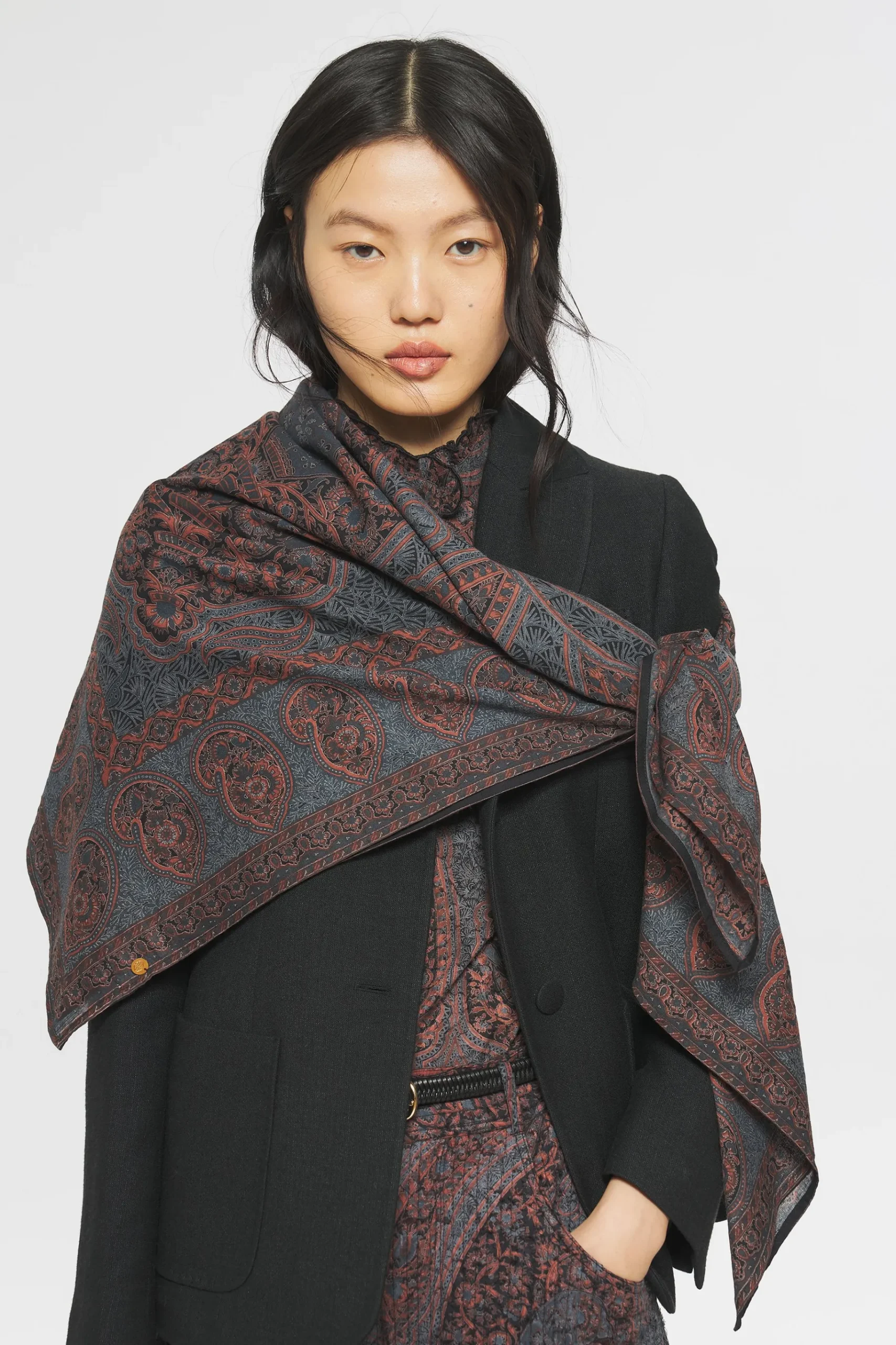 ANTIK BATIK Tajaro Headscarf Black Shop