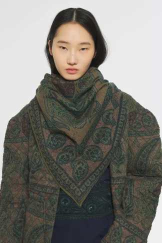 ANTIK BATIK Tajaro Headscarf Green Outlet