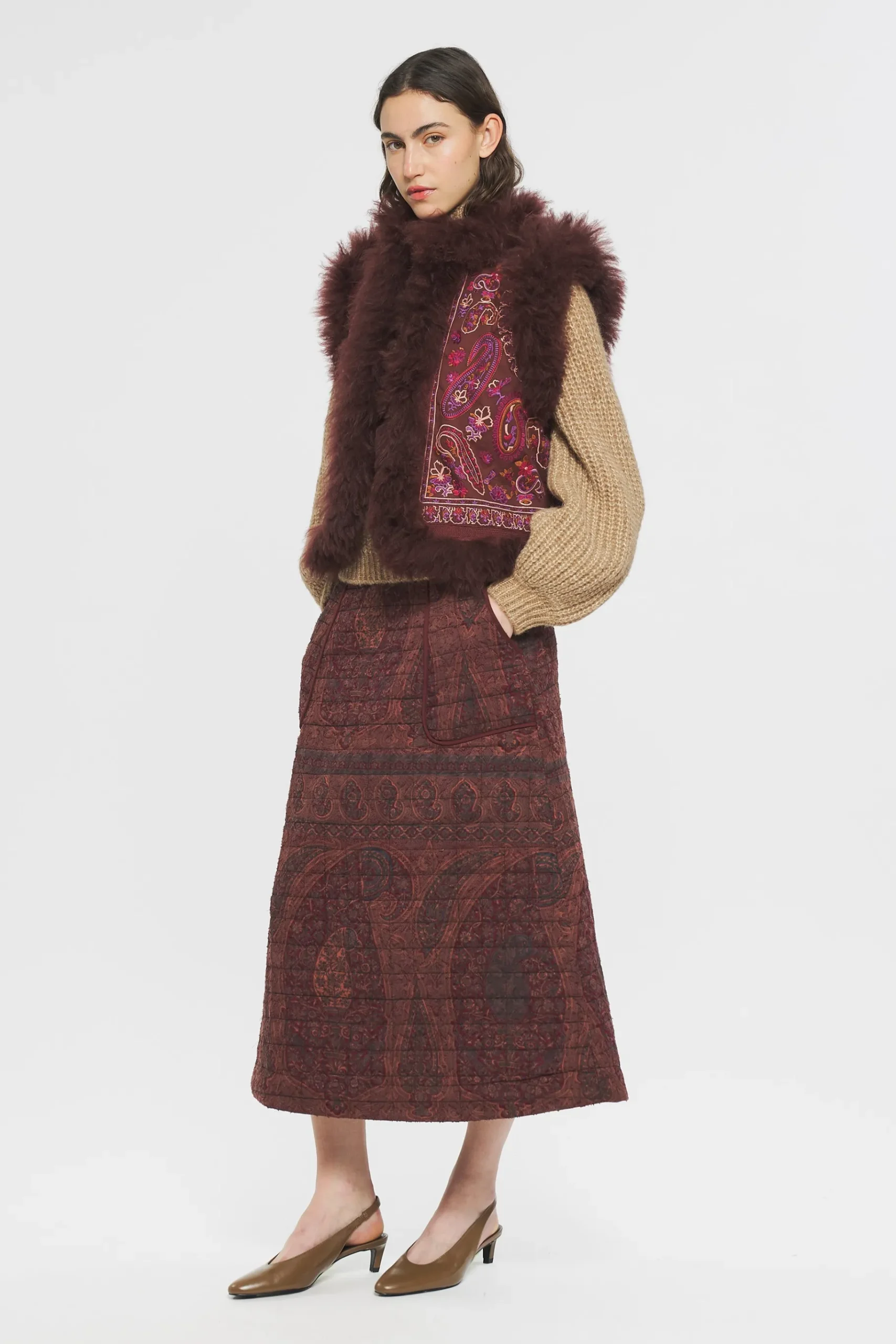 ANTIK BATIK Tajaro Skirt Red Outlet