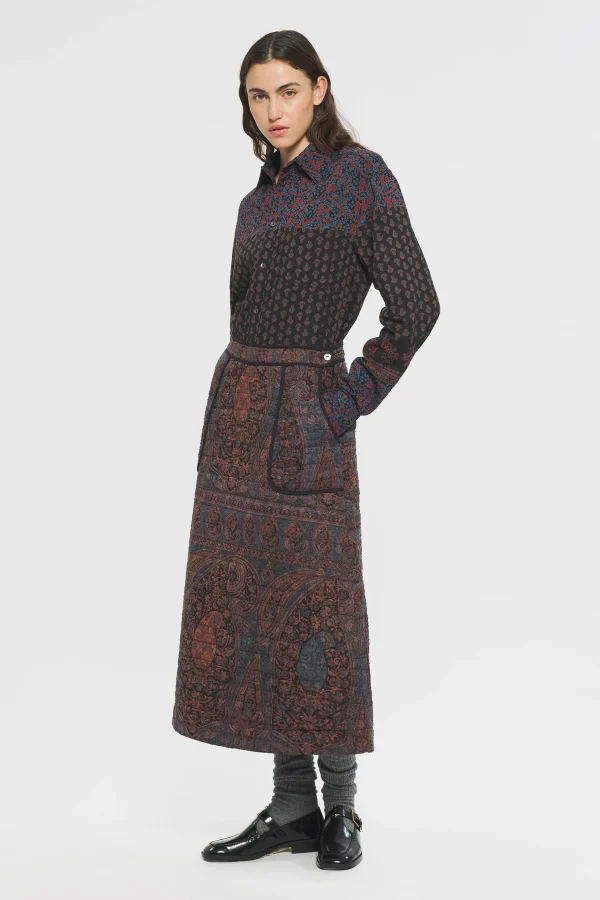 ANTIK BATIK Tajaro Skirt Black New