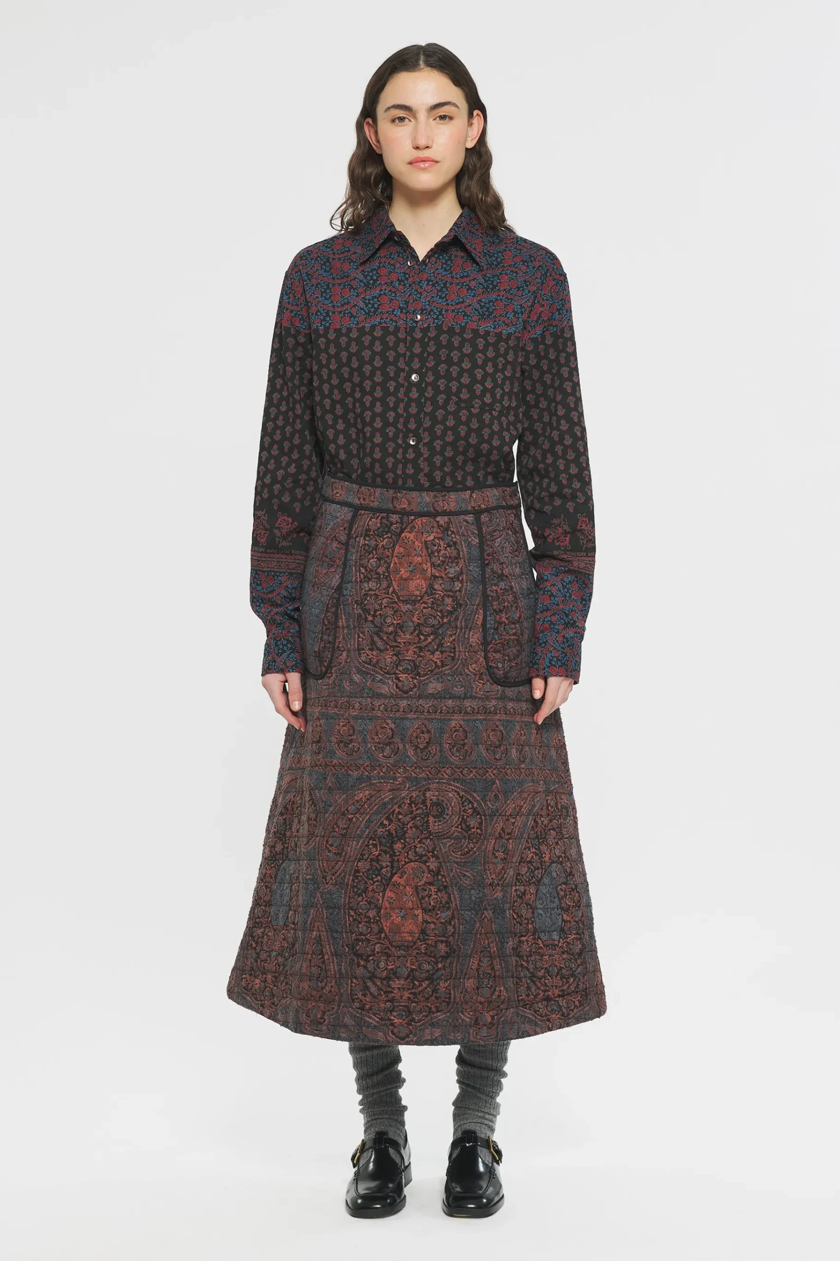 ANTIK BATIK Tajaro Skirt Black New