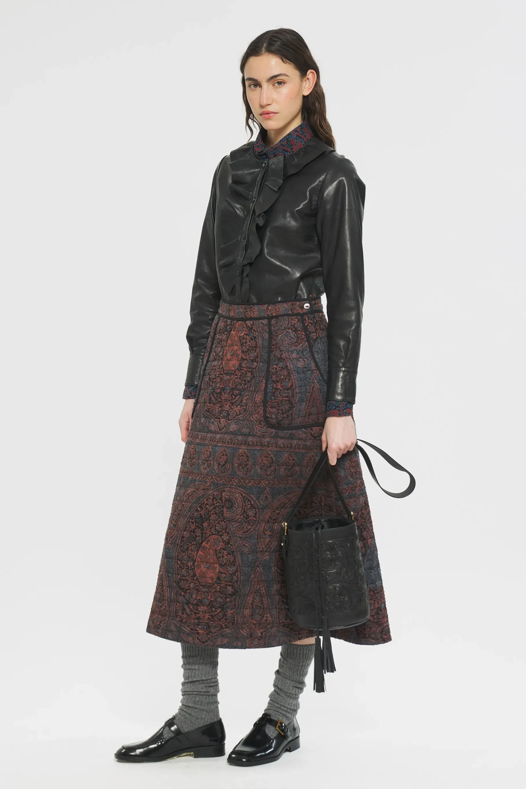 ANTIK BATIK Tajaro Skirt Black New