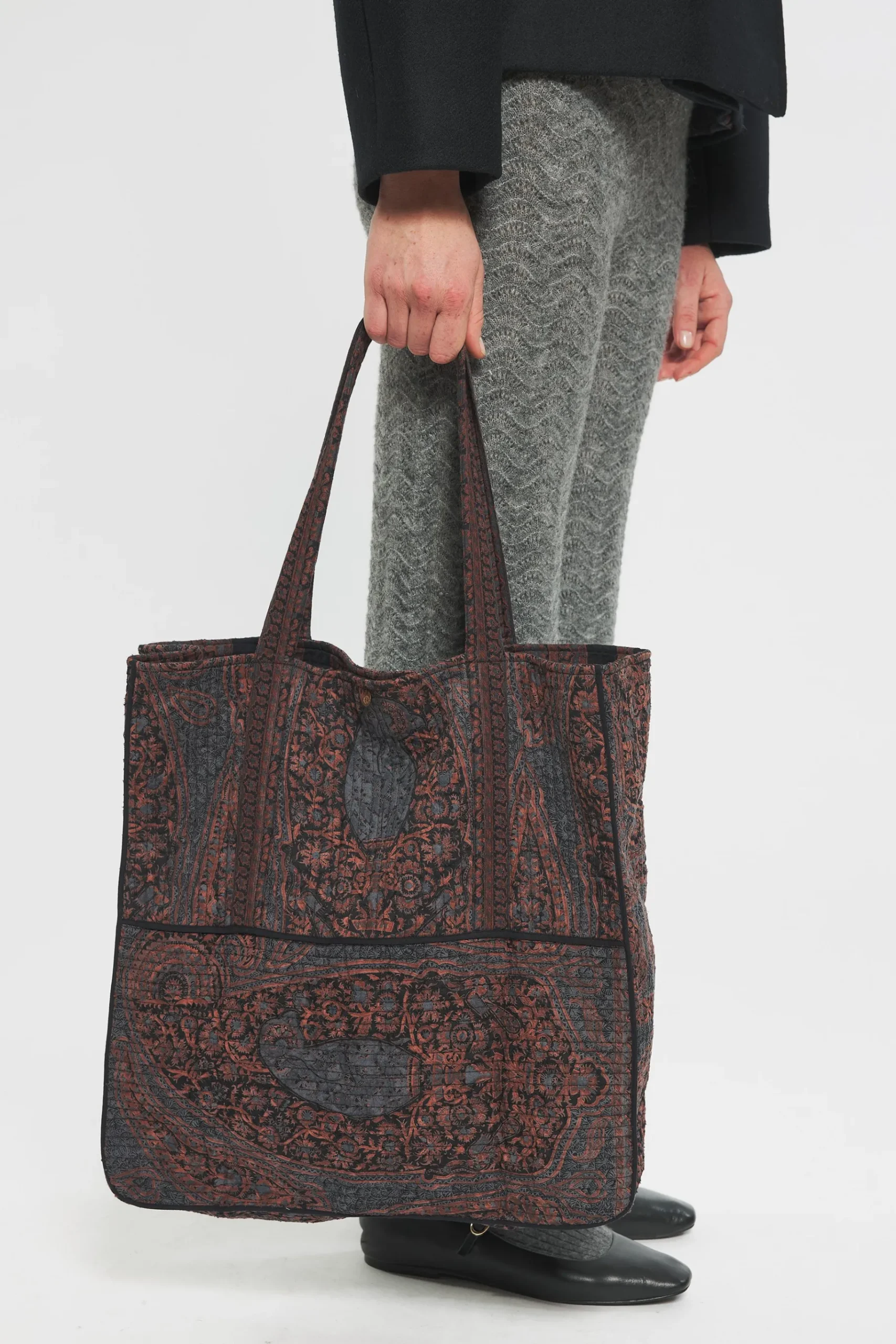 ANTIK BATIK Tajaro Tote bag Black New