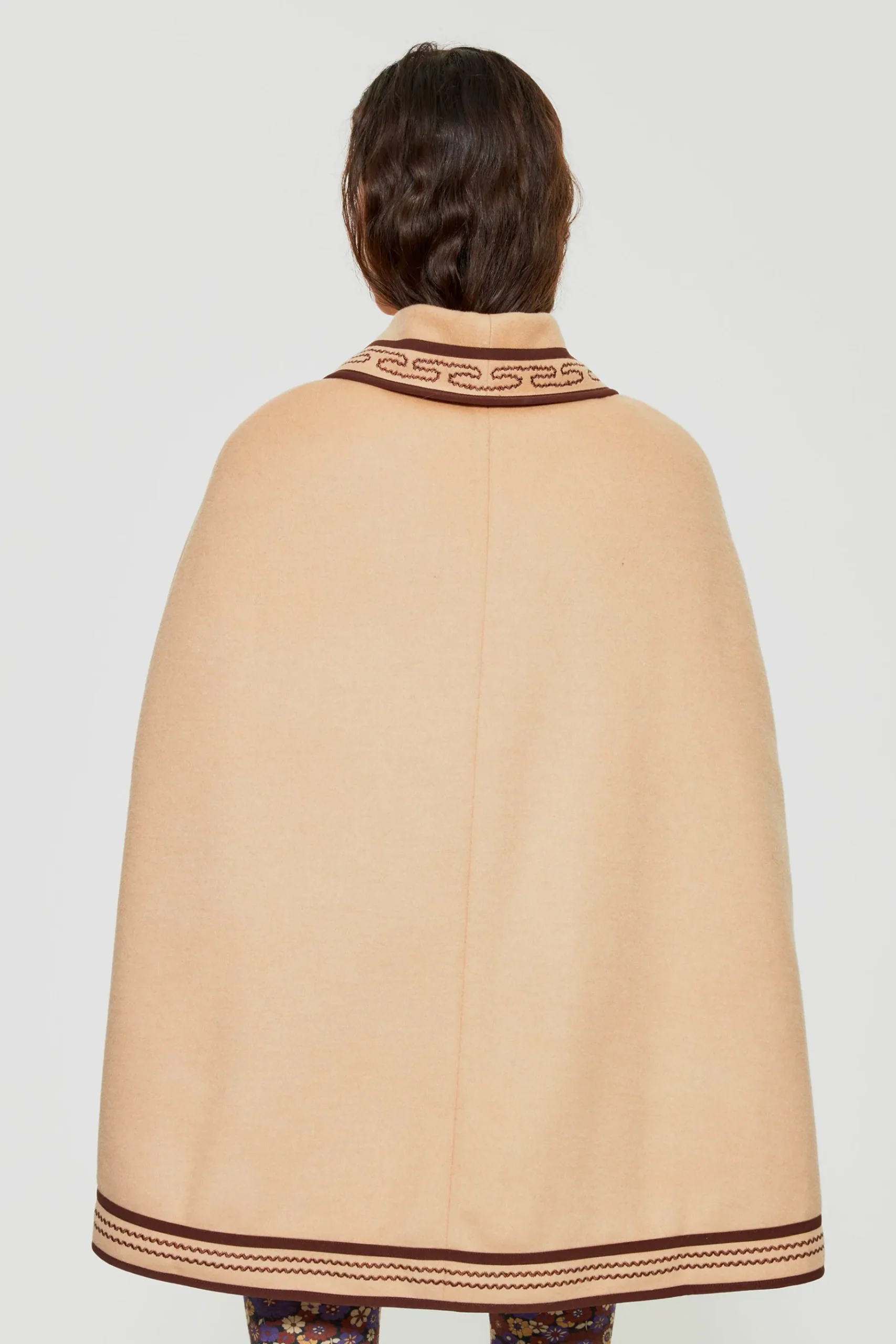 ANTIK BATIK Trudy embroidered cape Cream Sale