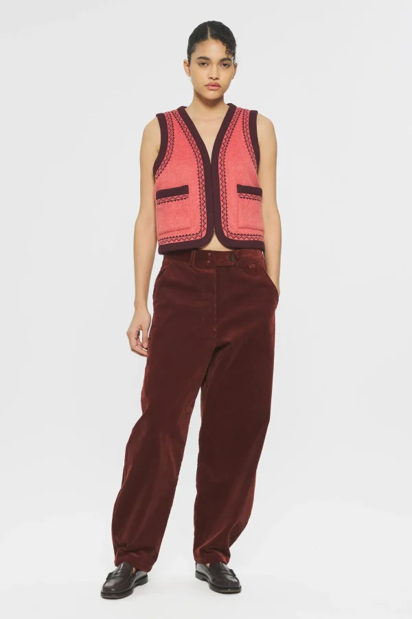 ANTIK BATIK William Gilet Red New