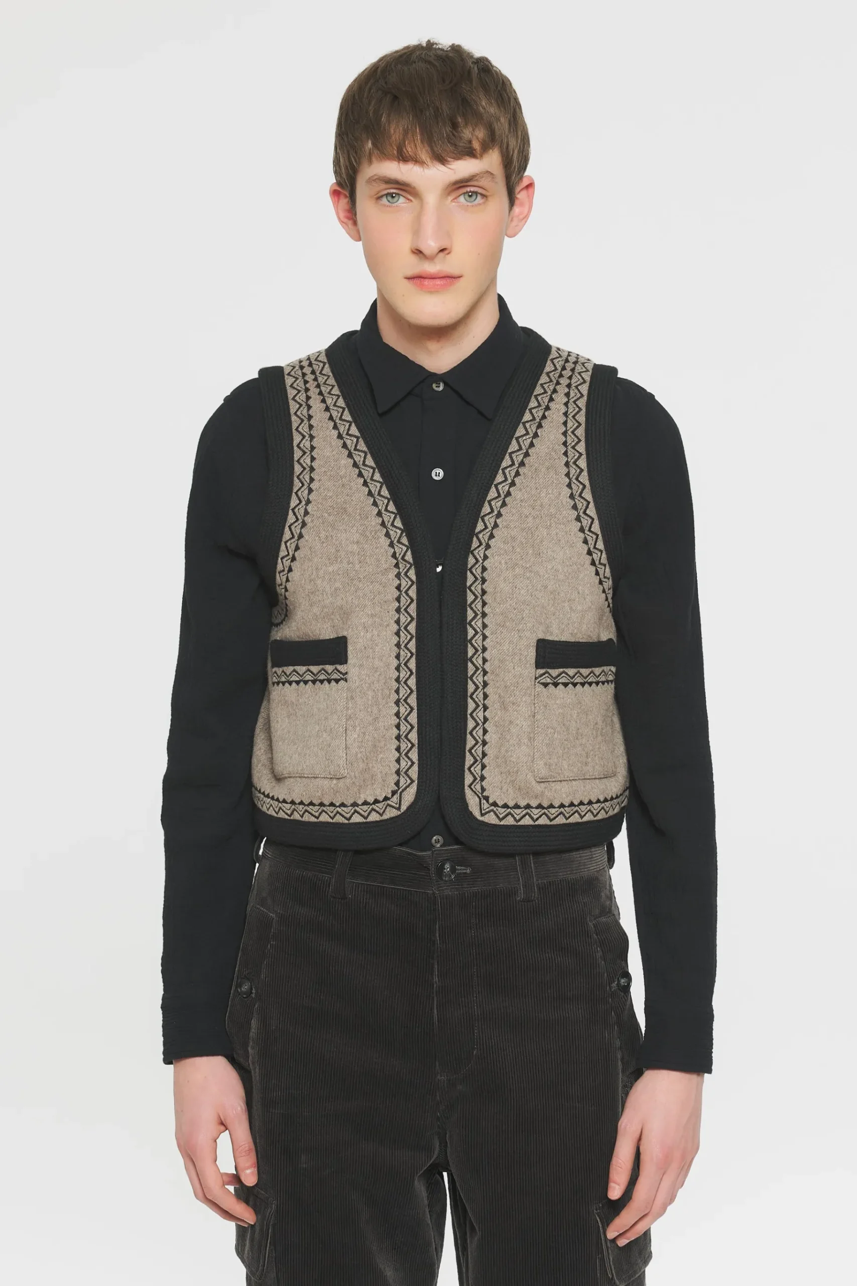 ANTIK BATIK William Gilet Men Grey Fashion