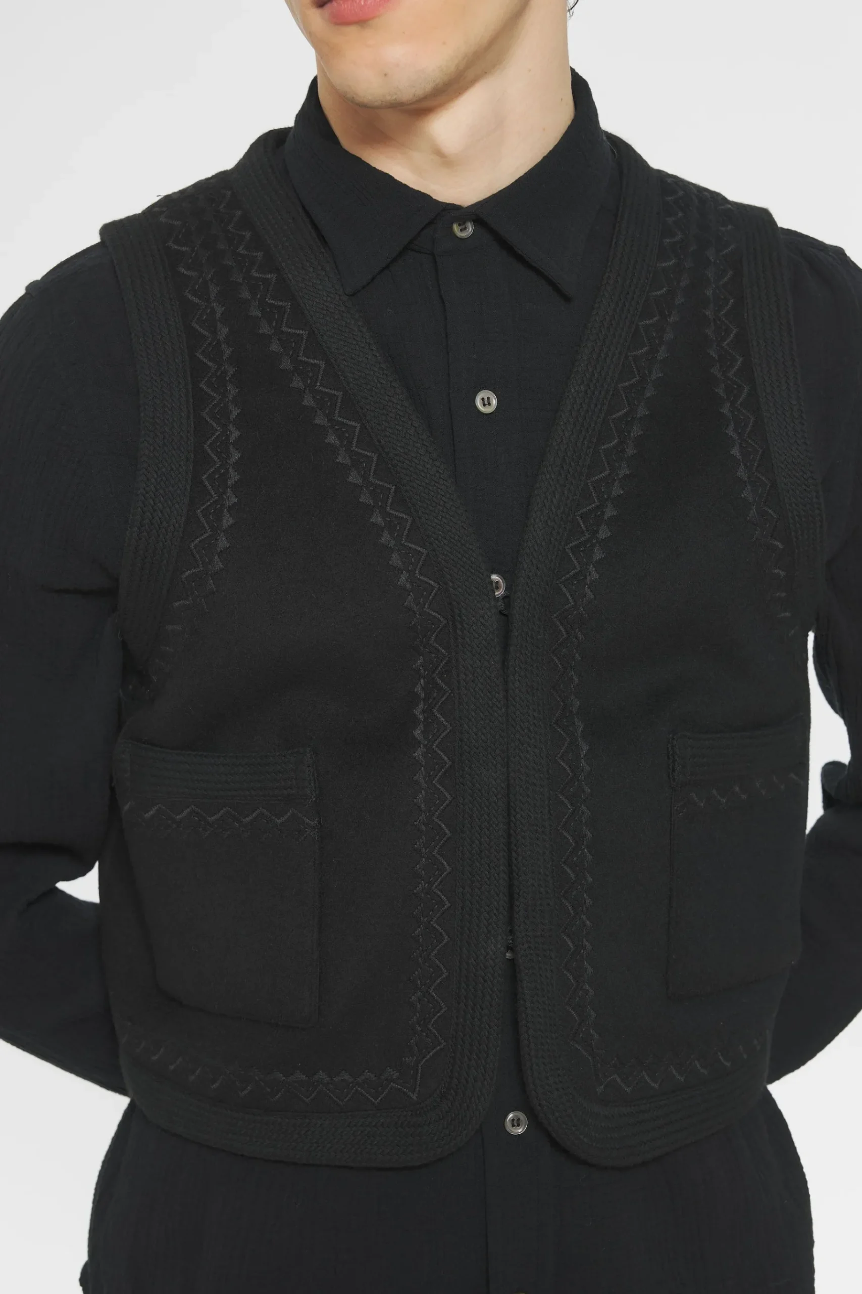 ANTIK BATIK William Gilet Men Black Best Sale