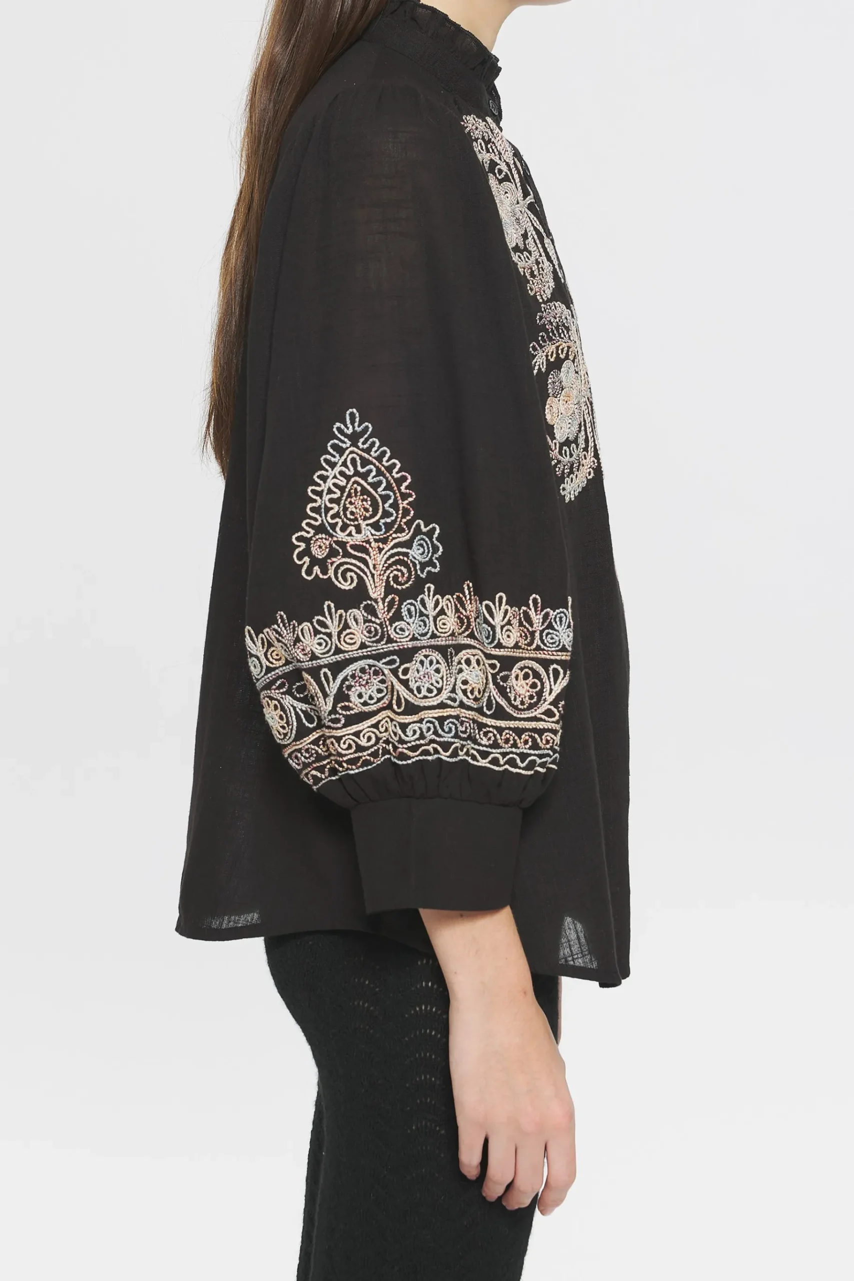 ANTIK BATIK Ziggy Embroidered blouse Black Shop