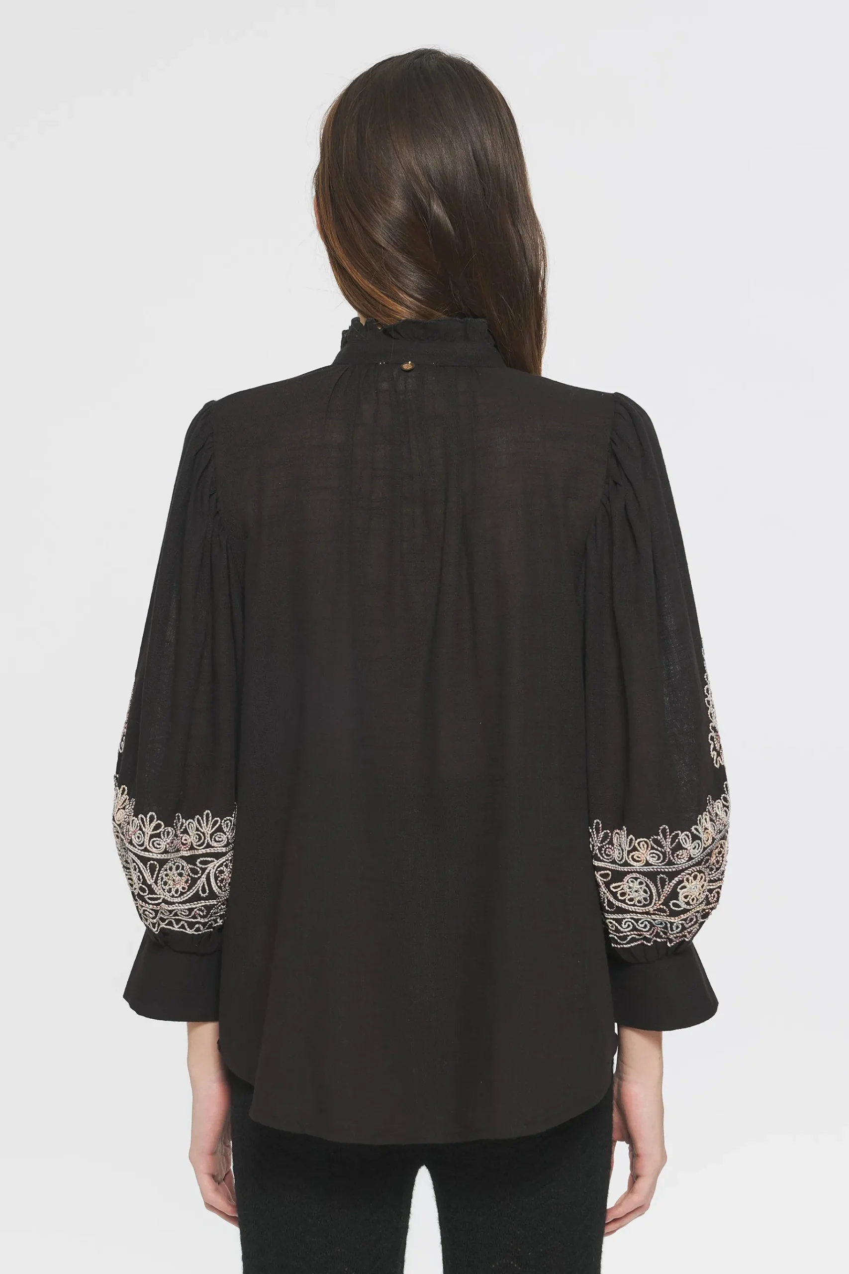 ANTIK BATIK Ziggy Embroidered blouse Black Shop