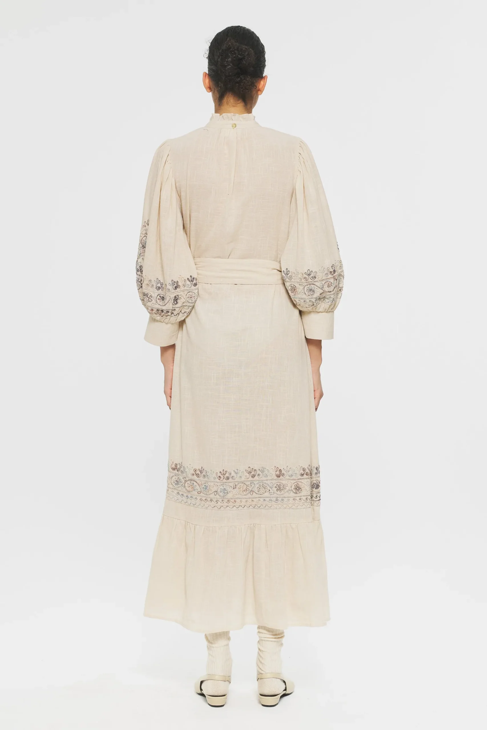 ANTIK BATIK Ziggy Embroidered maxi dress Cream Hot