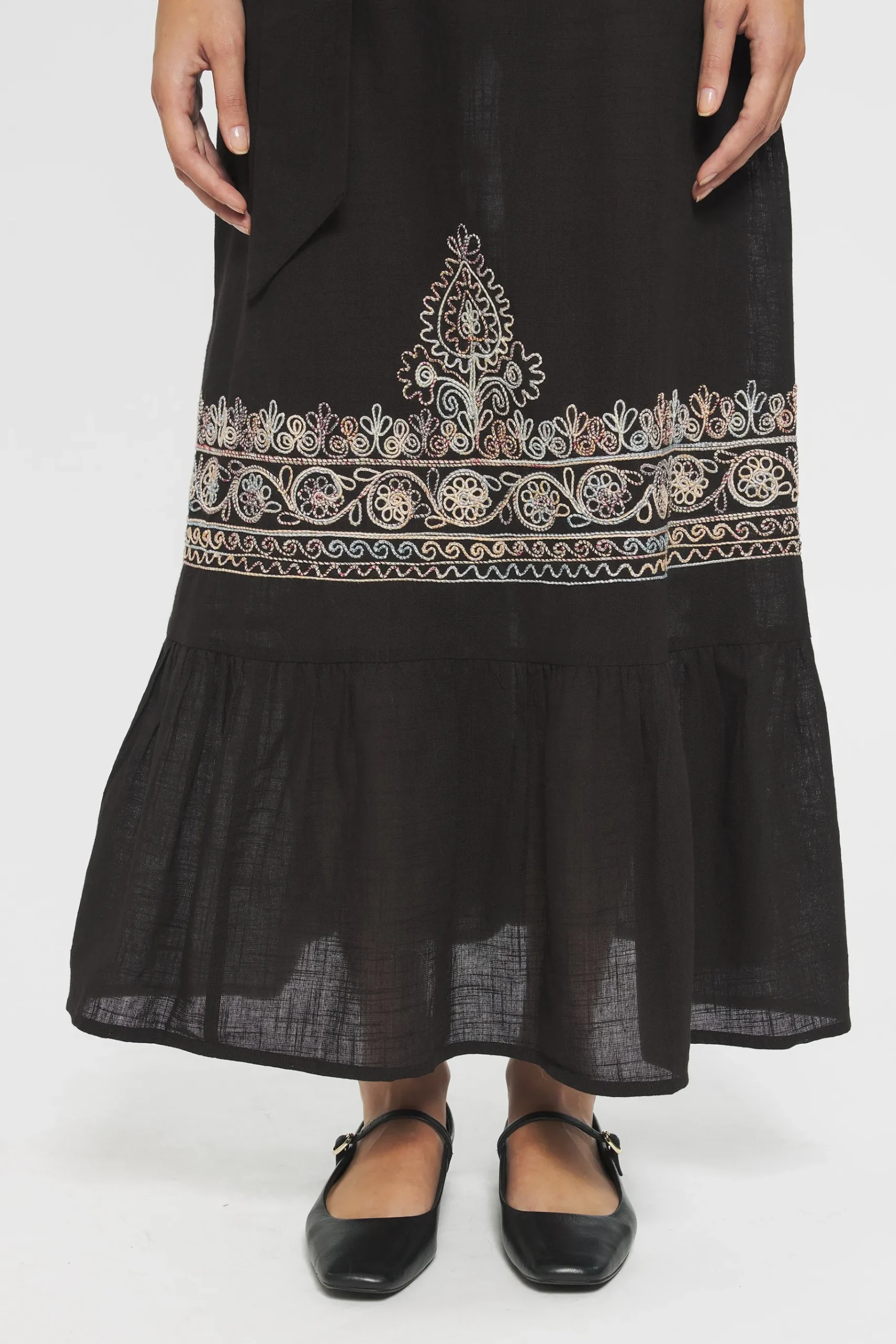 ANTIK BATIK Ziggy Embroidered maxi dress Black Fashion