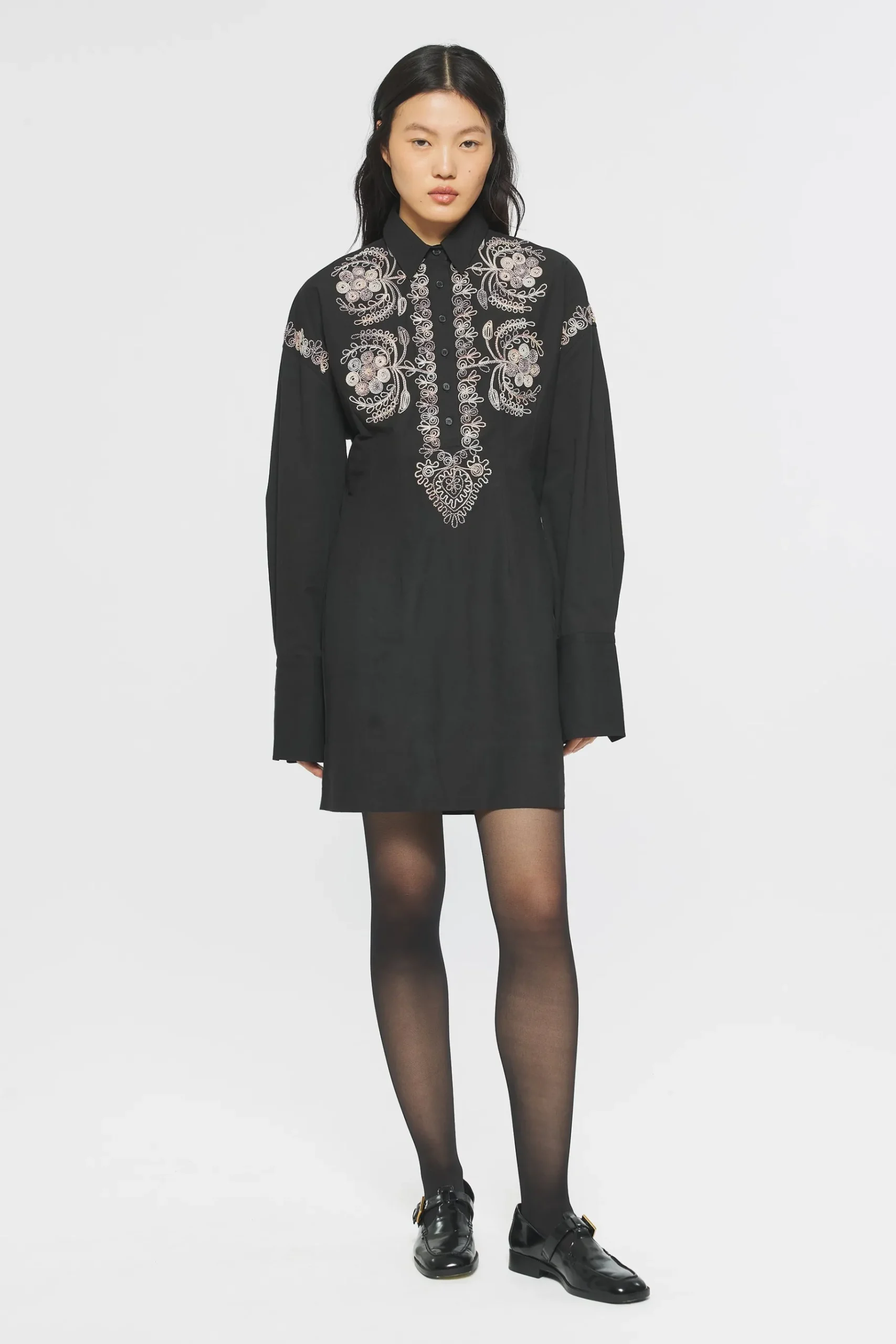 ANTIK BATIK Ziggy Embroidered mini dress Black Best