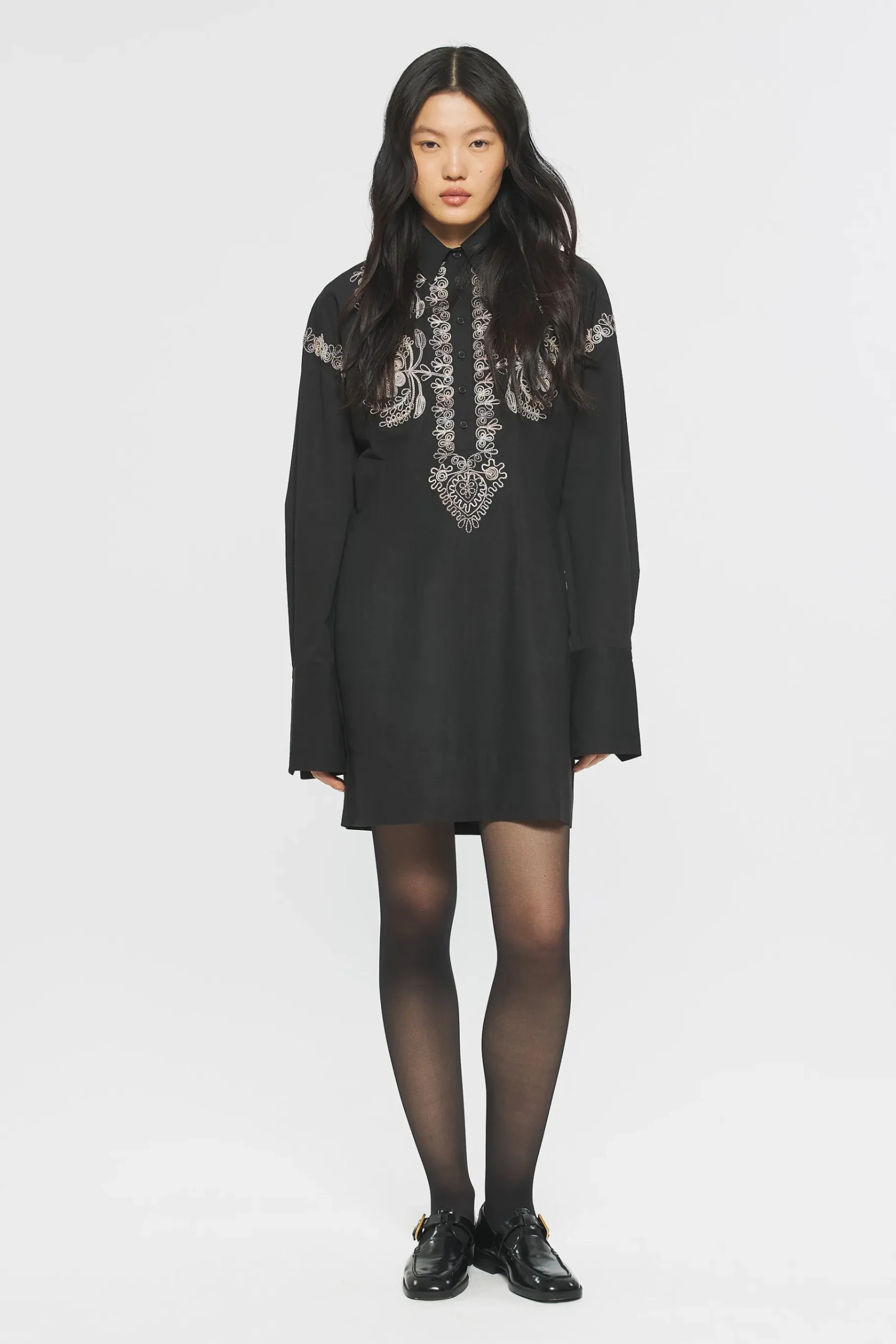 ANTIK BATIK Ziggy Embroidered mini dress Black Best