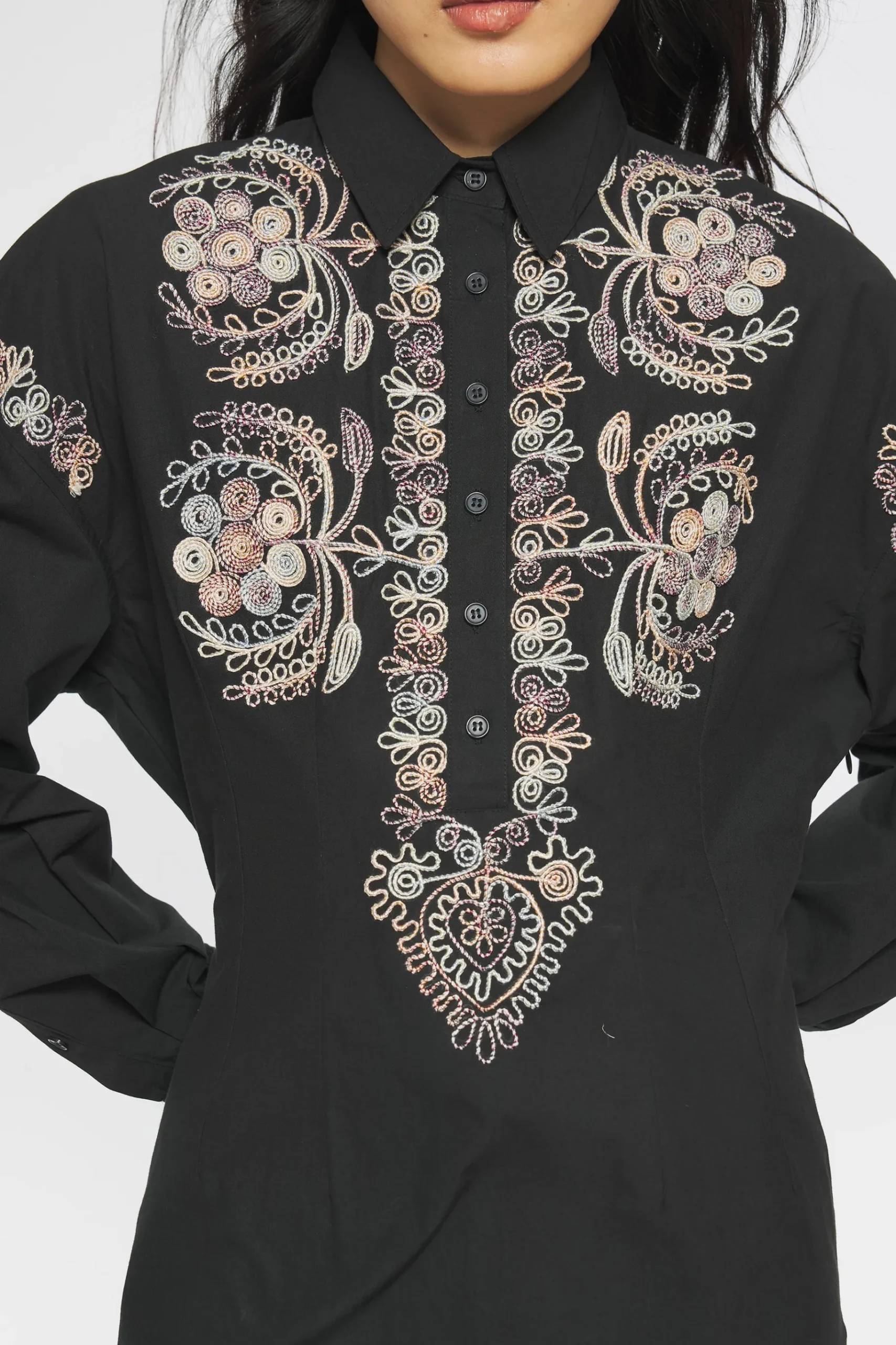 ANTIK BATIK Ziggy Embroidered mini dress Black Best