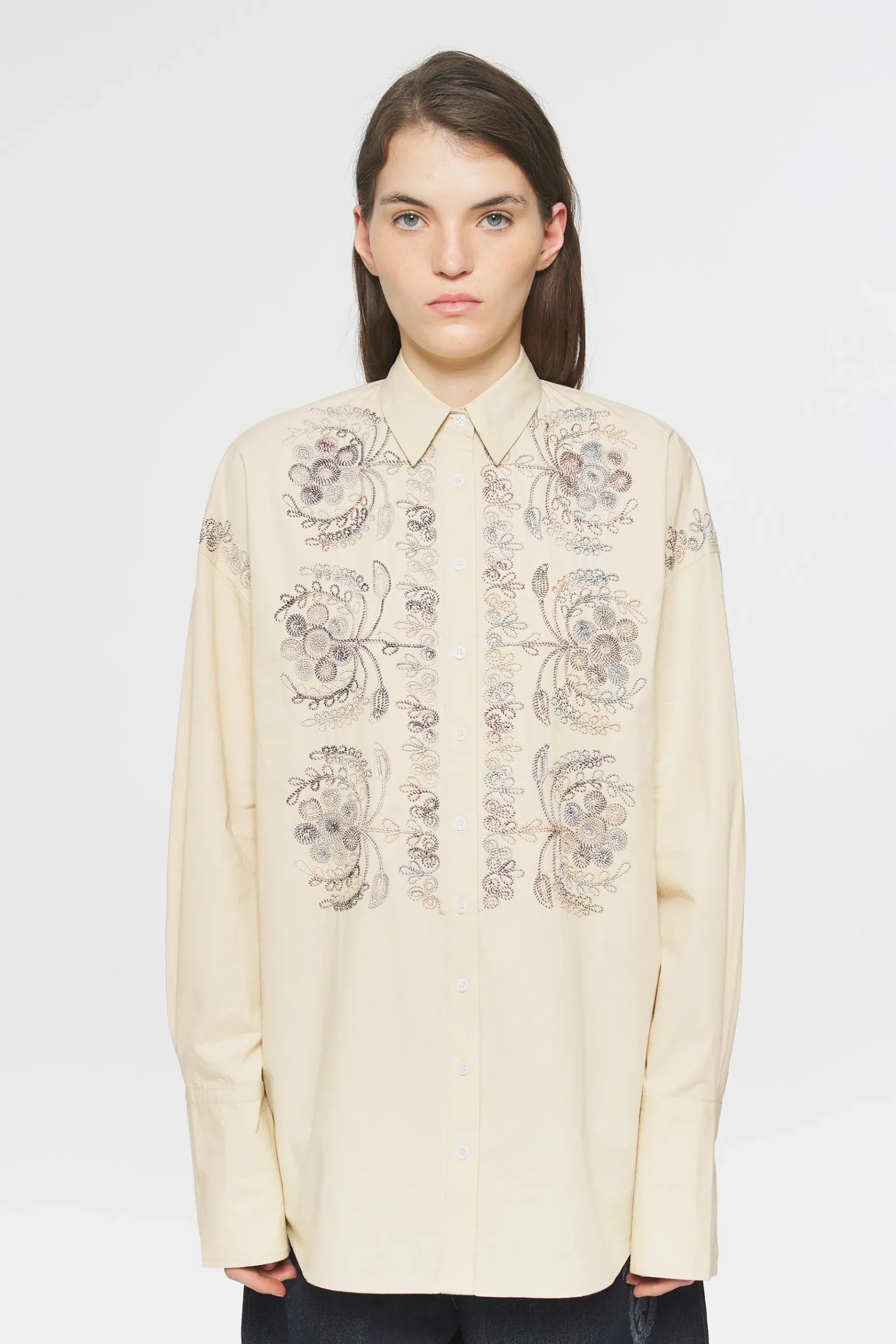 ANTIK BATIK Ziggy Embroidered tunic Cream Cheap