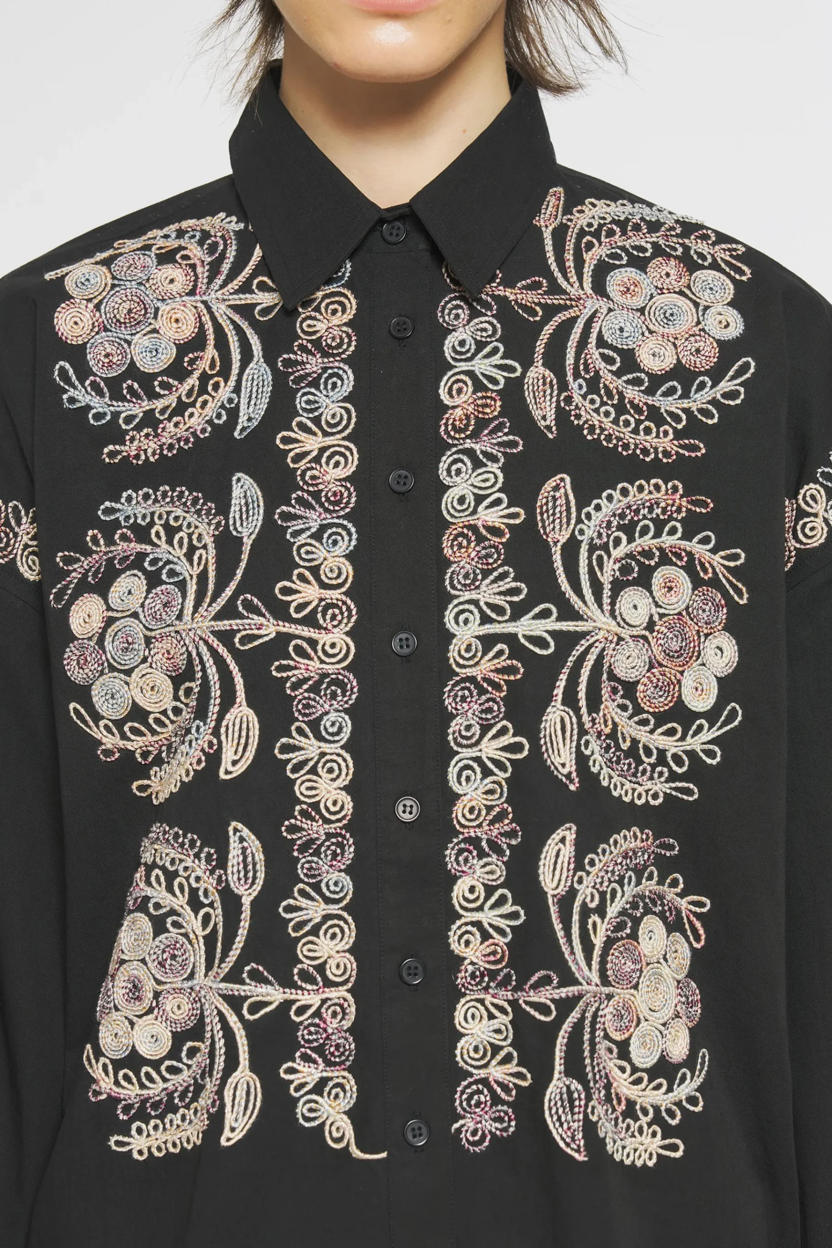 ANTIK BATIK Ziggy Embroidered tunic Black Cheap